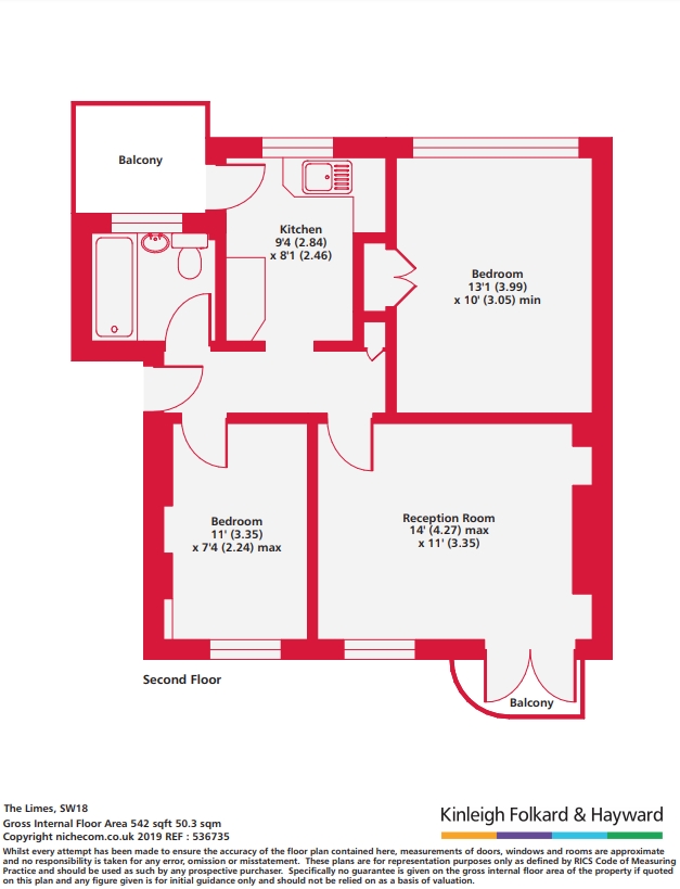 Flat 22 The Limes,, Limes Gardens, London floorplan