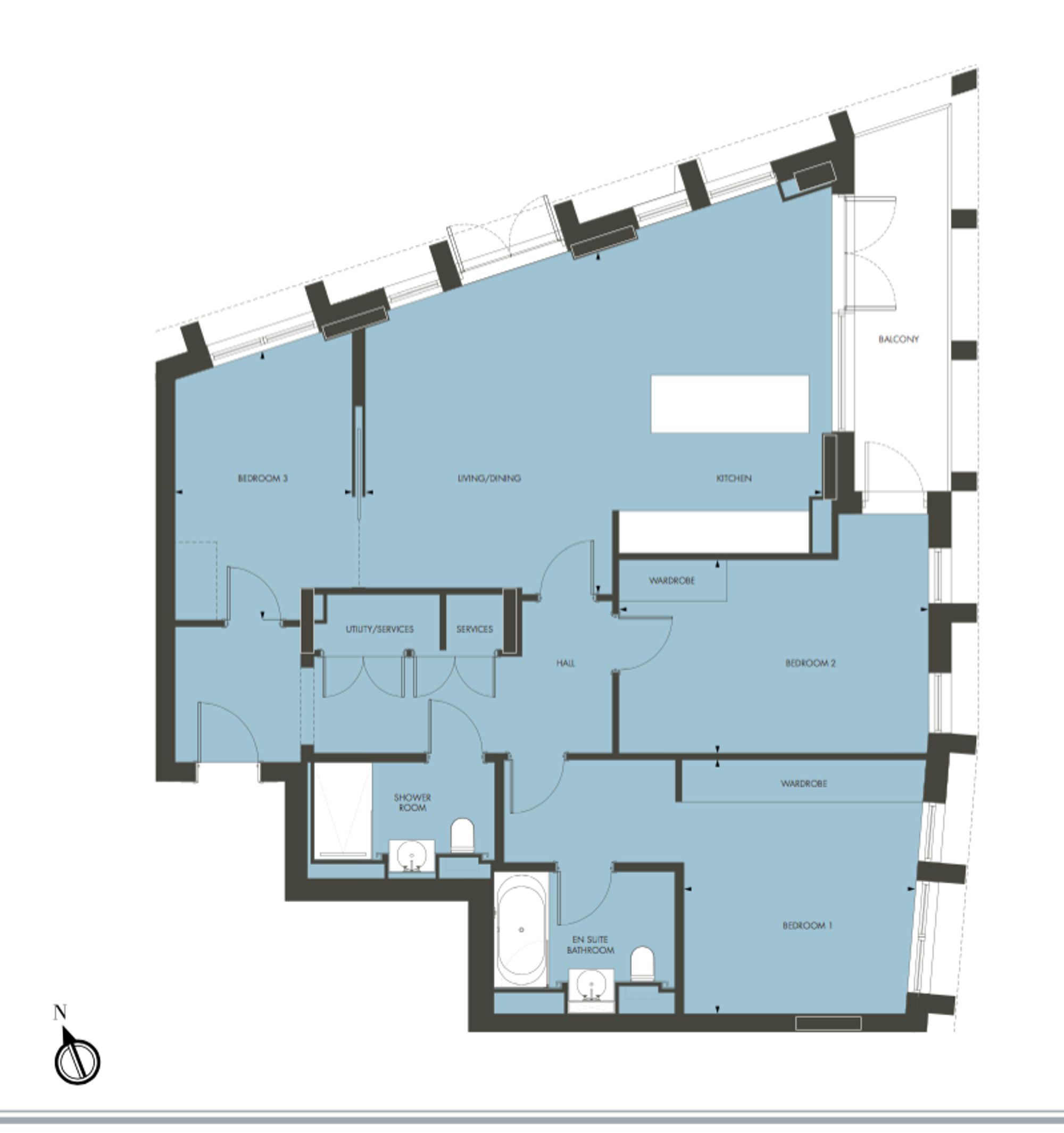 Apt 56, Abell House, London floorplan