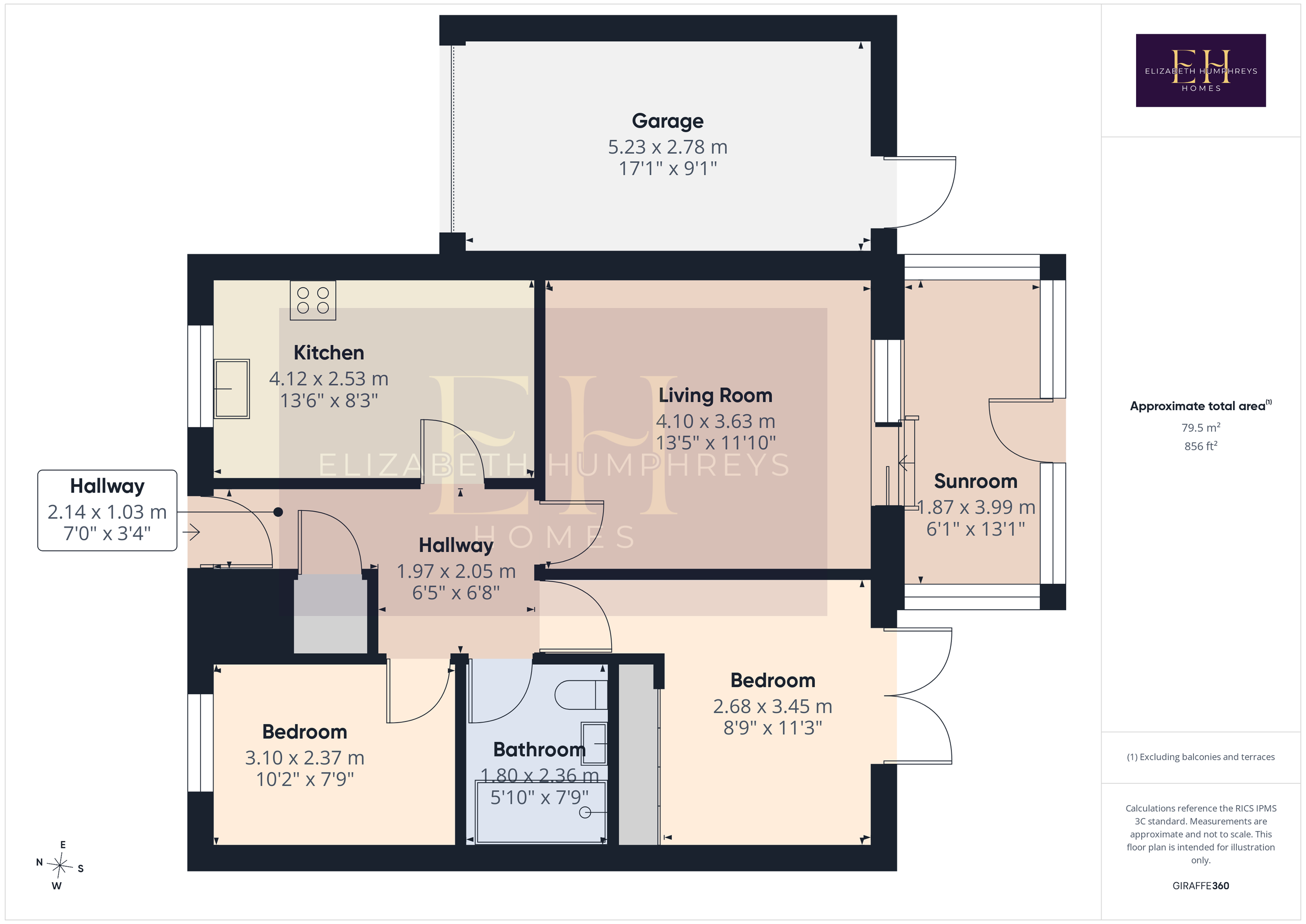 9 West Close, Morpeth floorplan