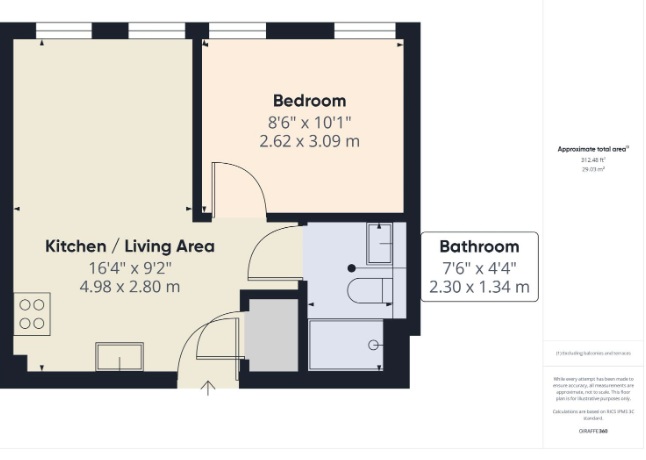 404 Clifton House, Peterborough floorplan