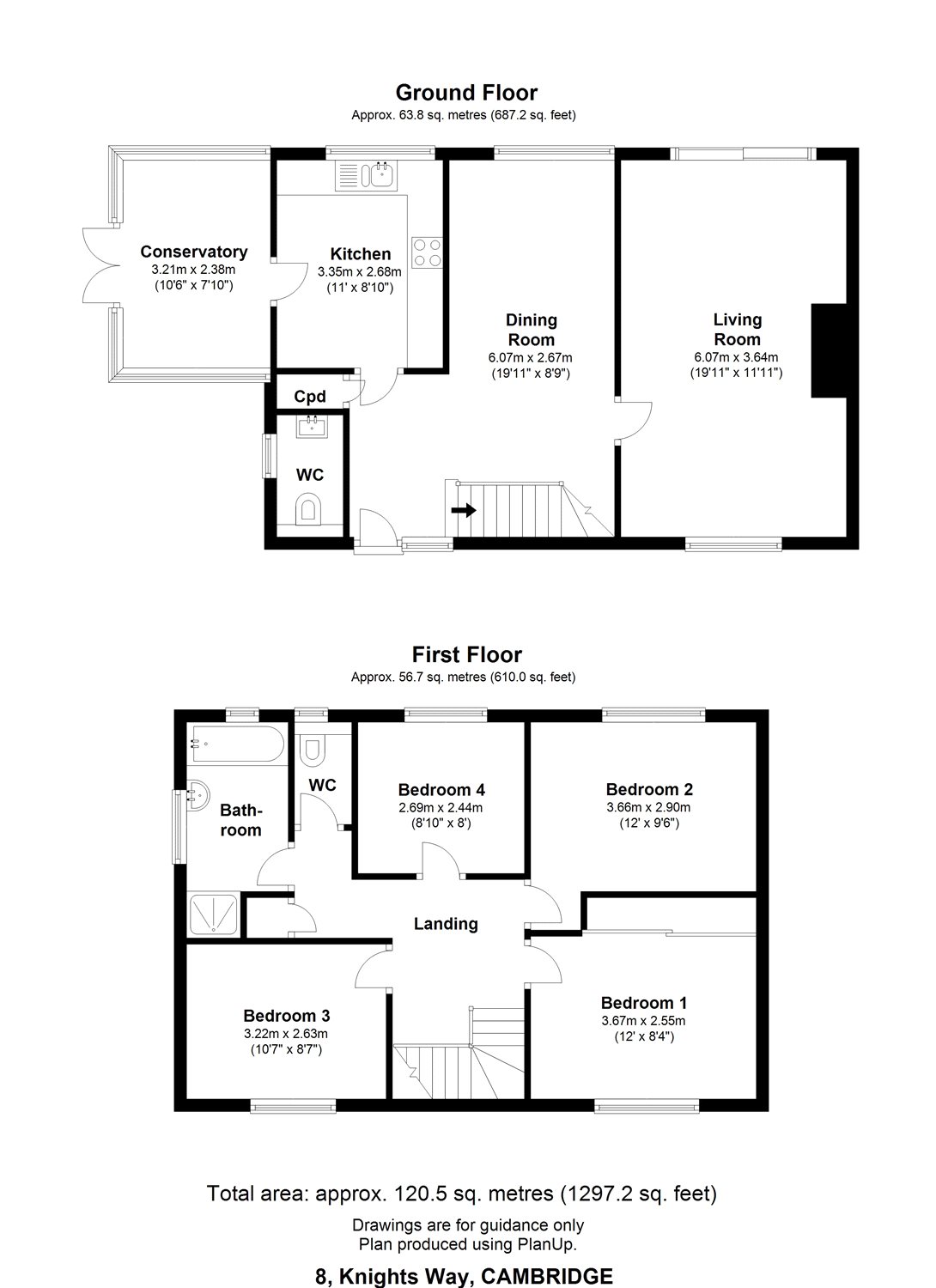 8, Knights Way, Cambridge floorplan