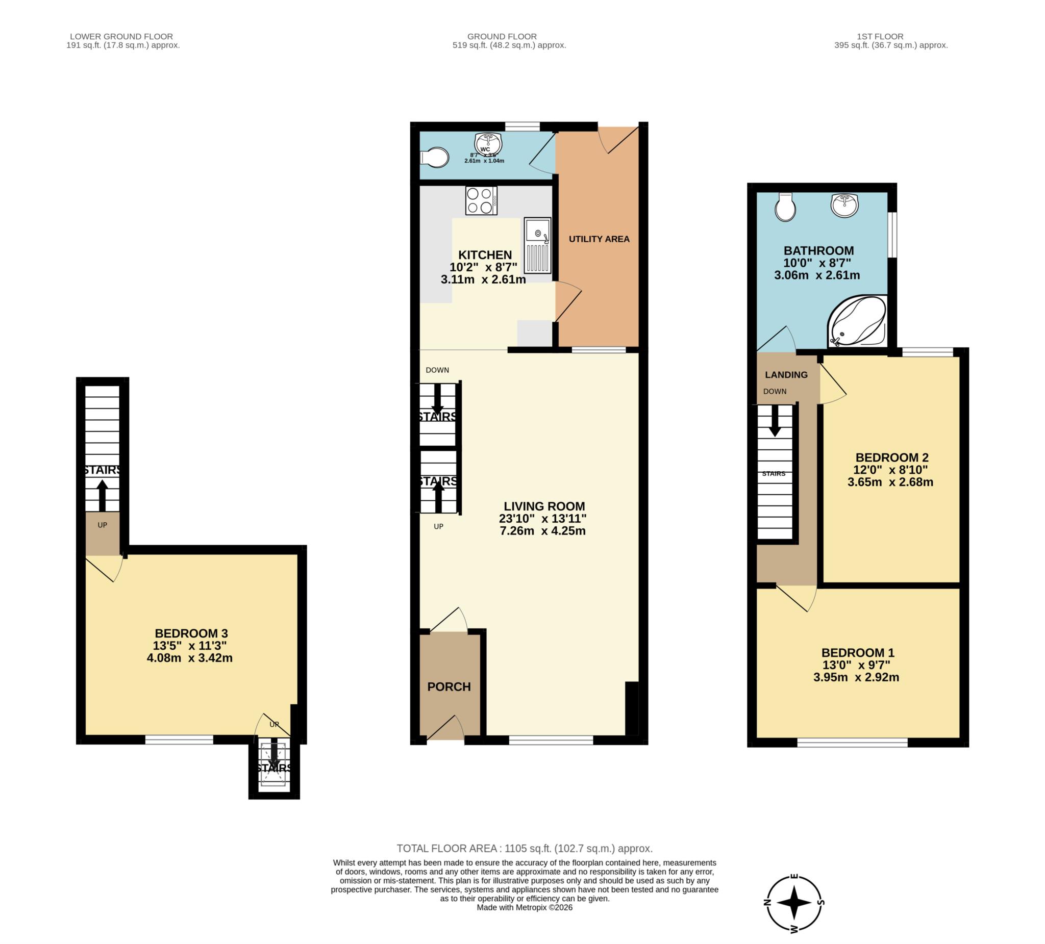 61, Ingram Road, Gillingham floorplan