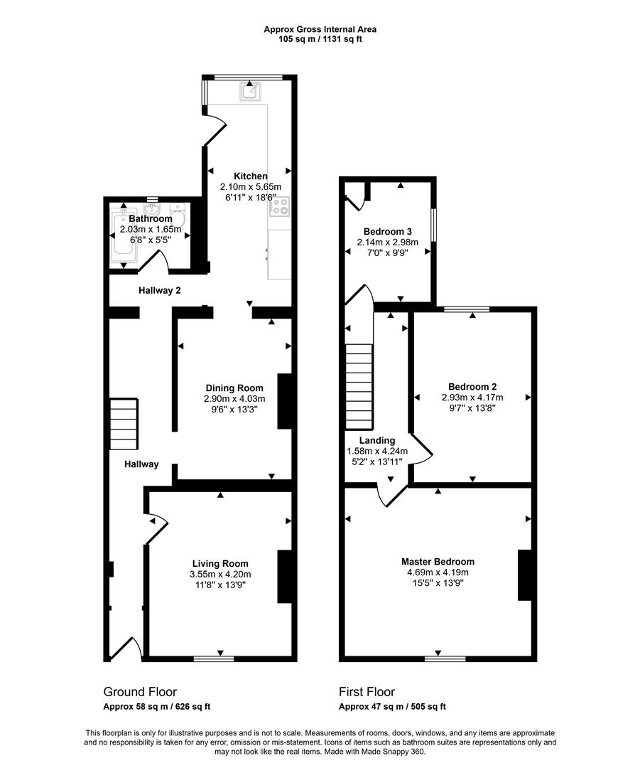 3 Perry Street, Bristol floorplan