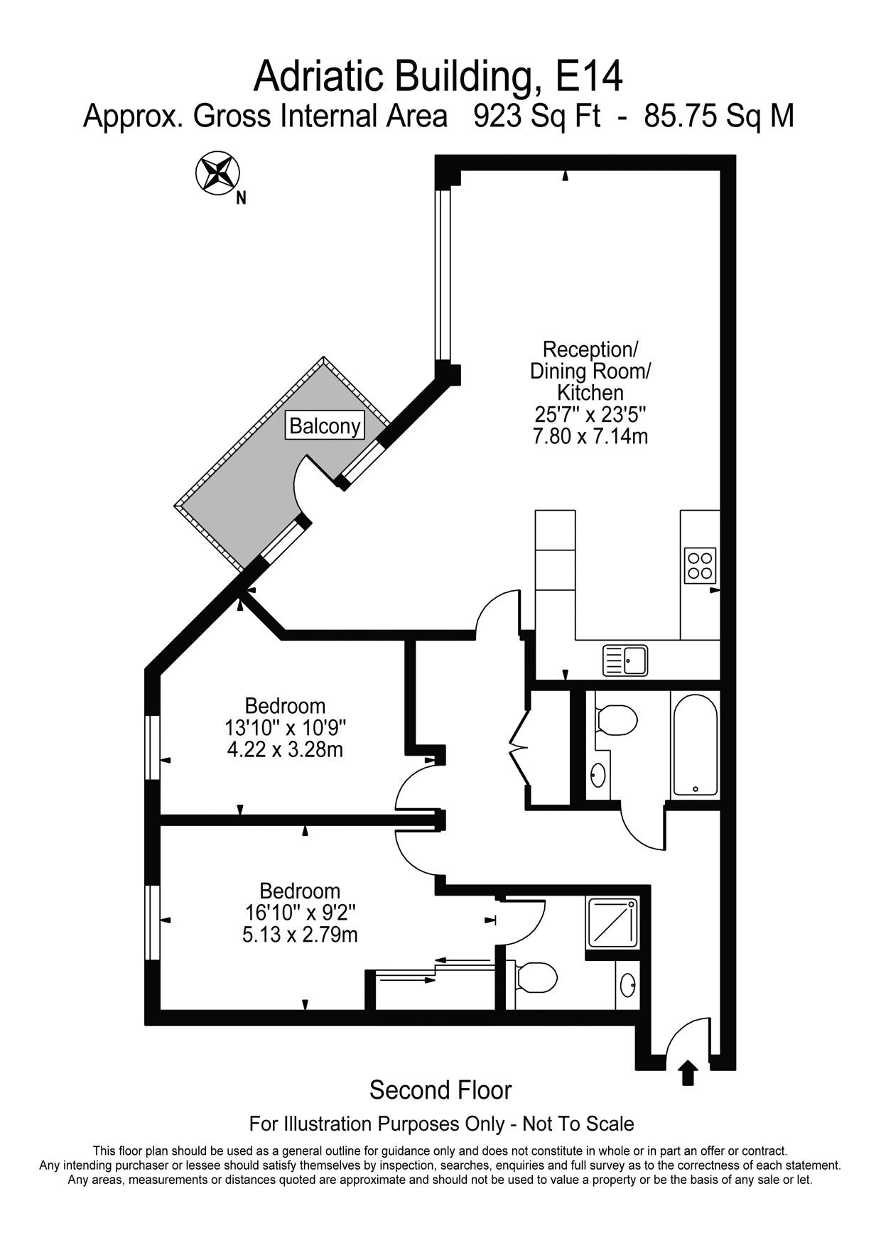 2 Bedrooms Flat to rent in Adriatic Building, Limehouse E14