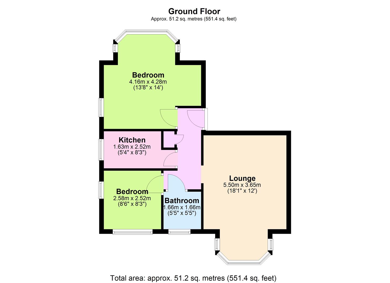 Flat 2, 136, Heene Road, Worthing floorplan