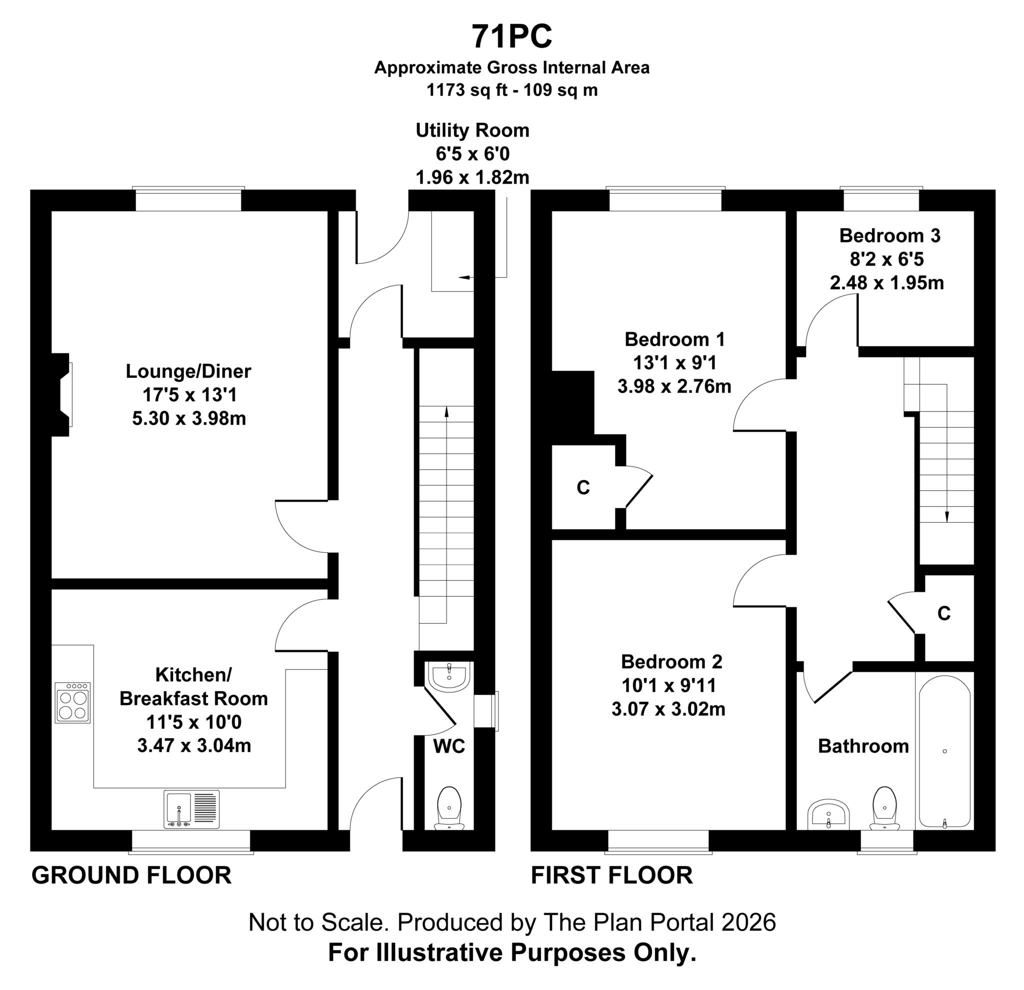 71, Pigeon Close, Blandford Forum floorplan
