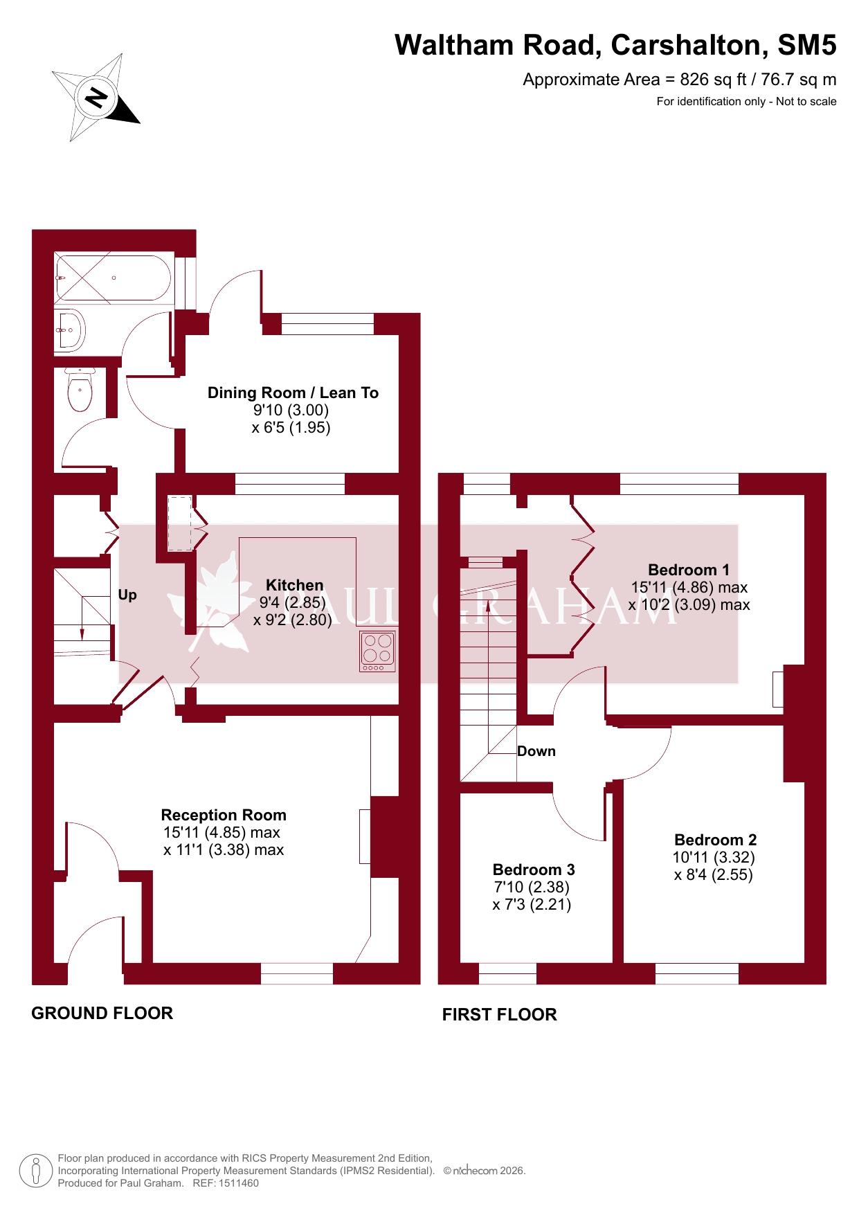71, Waltham Road, Carshalton floorplan