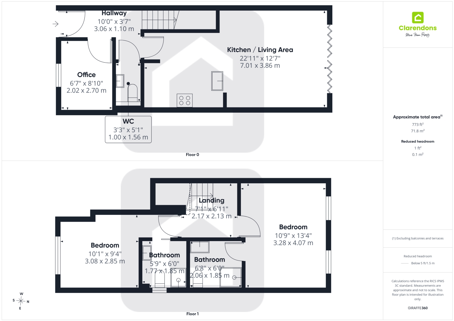 Flat 1, 18a West Road, Reigate floorplan