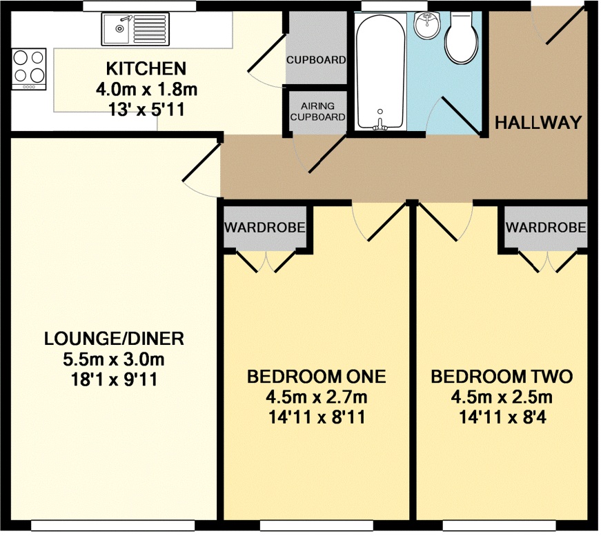 Flat 5, 21, Court Oak Road, Birmingham floorplan