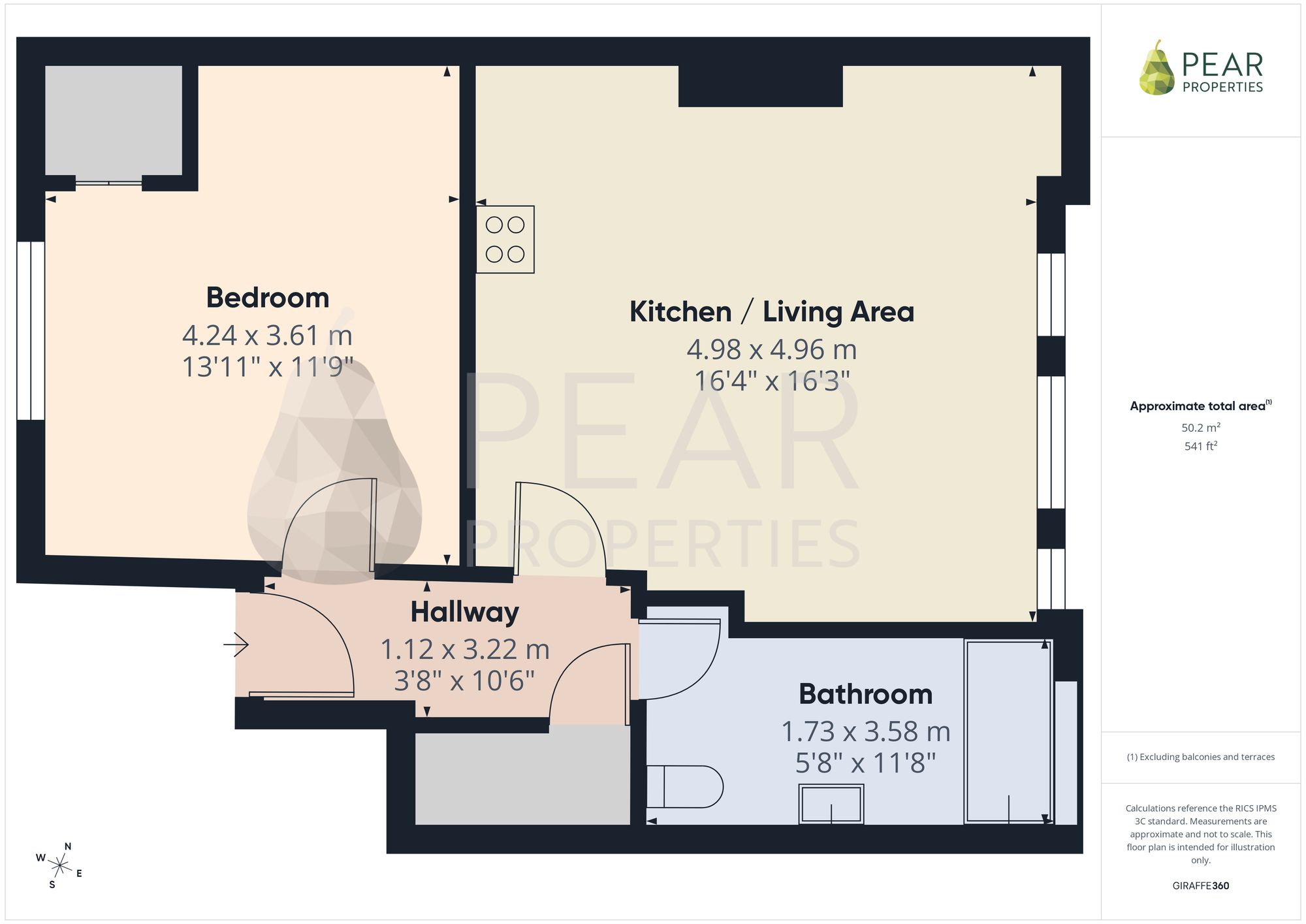 Flat 1, 41A Broadwater Street West, Worthing floorplan