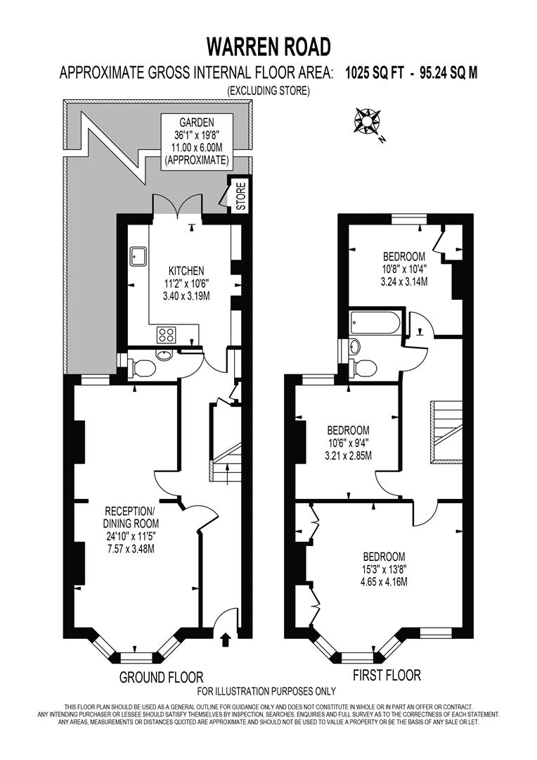 11, Warren Road, Colliers Wood floorplan