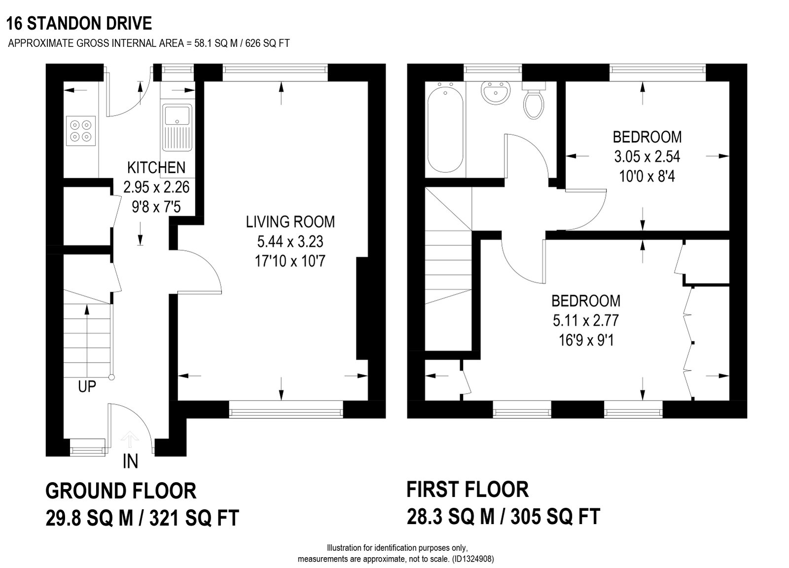 16, Standon Drive, Sheffield floorplan