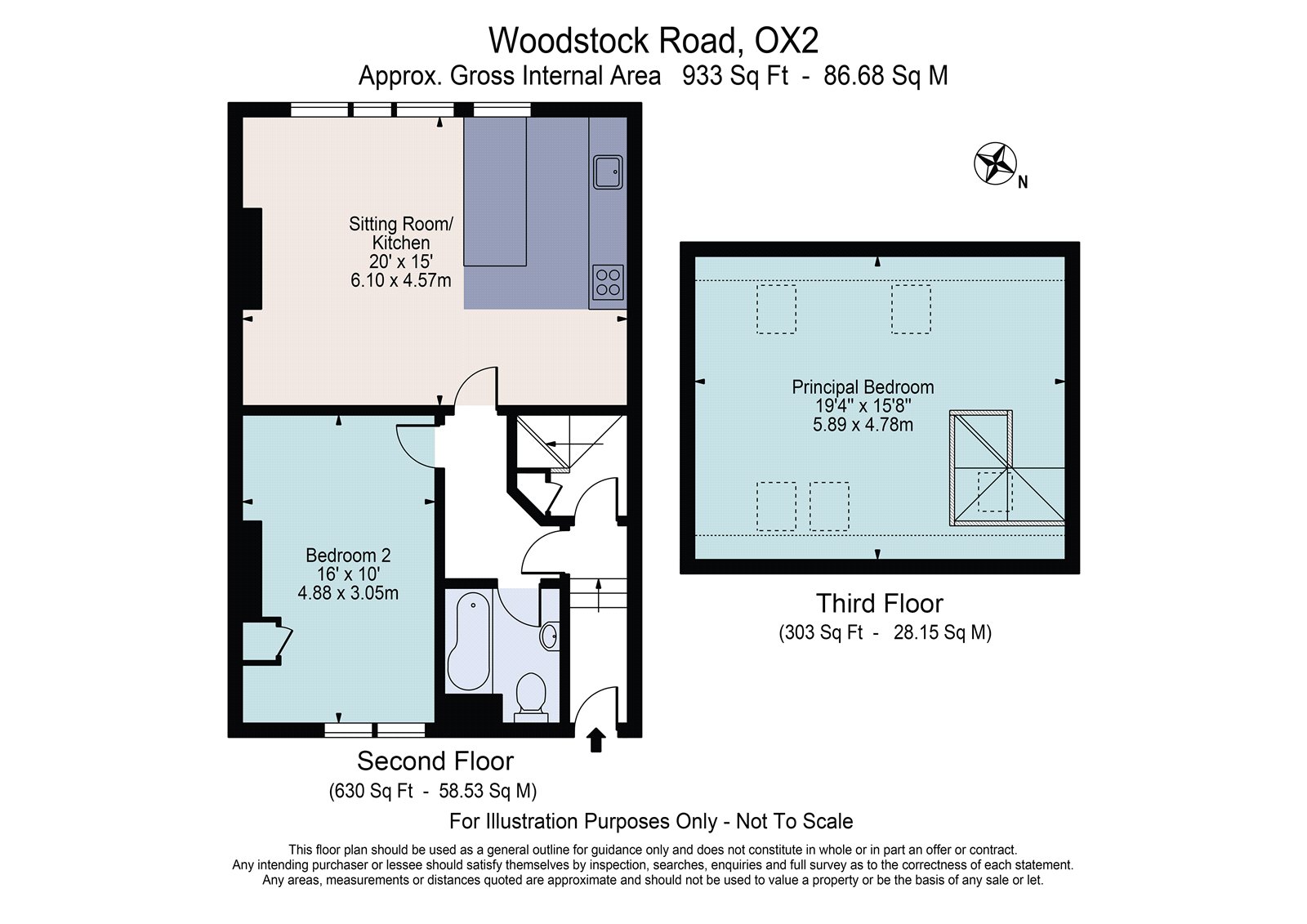 Flat 8, 230, Woodstock Road, Oxford floorplan