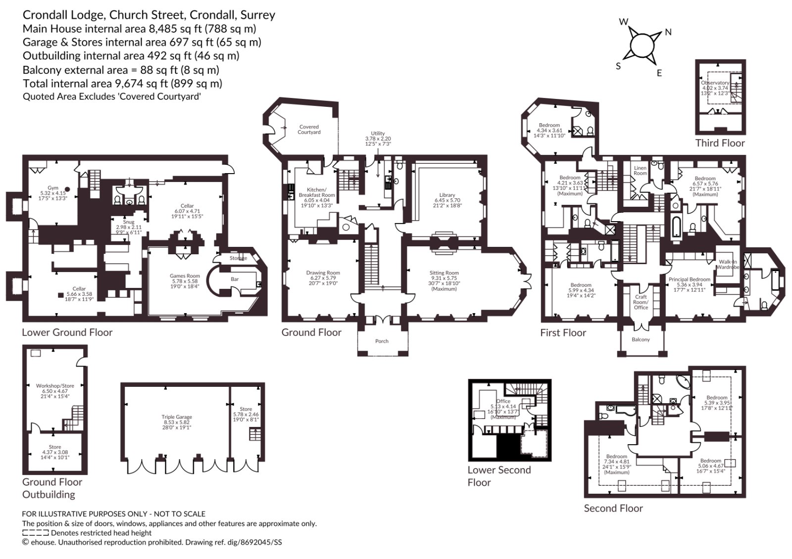 Crondall Lodge,, Church Street, Farnham floorplan