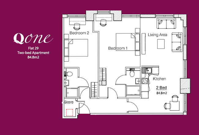 0 Bedrooms Studio to rent in Q One Residence, Wade Lane, Leeds LS2