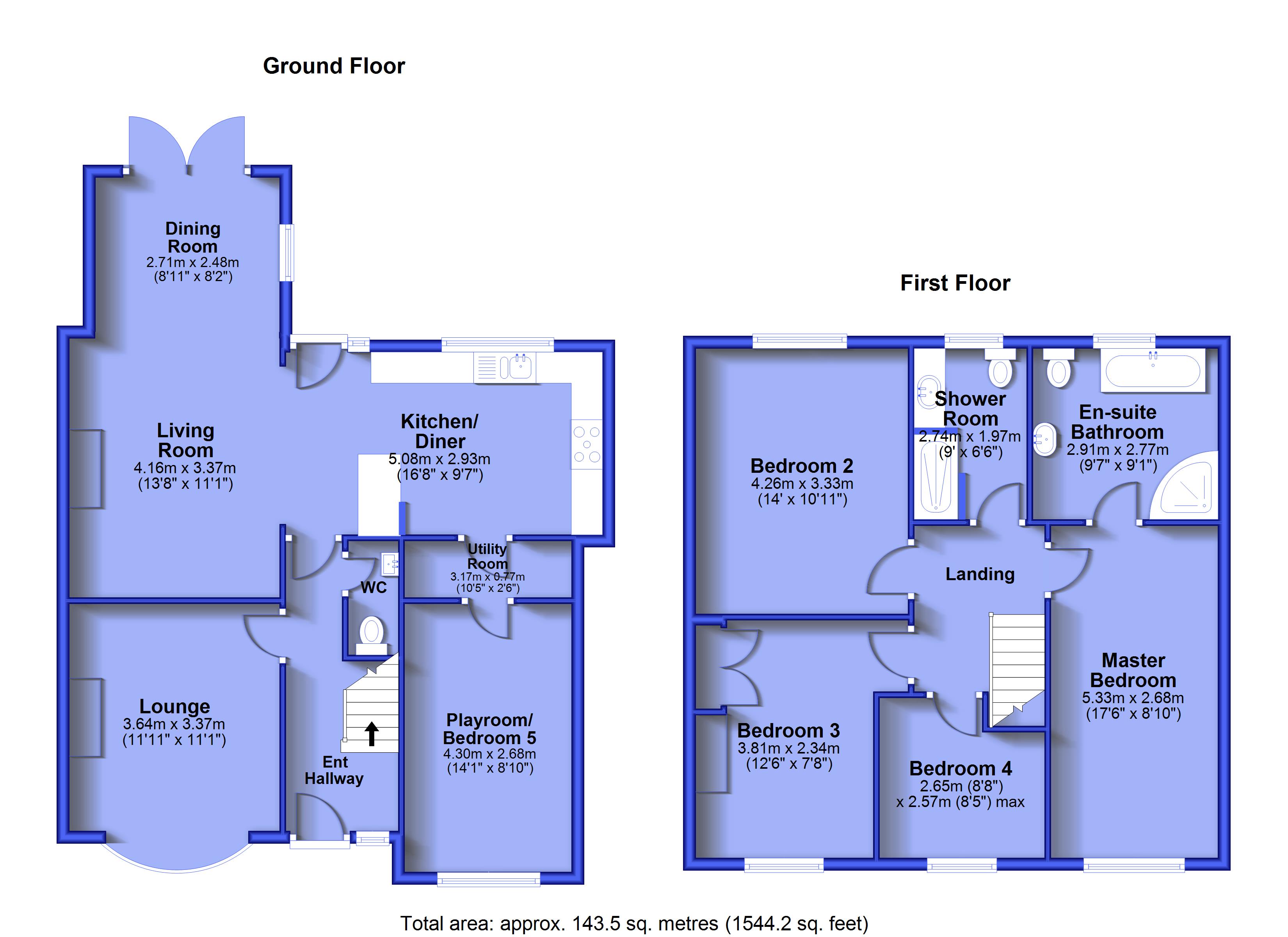 128, Booth Road, Rossendale floorplan