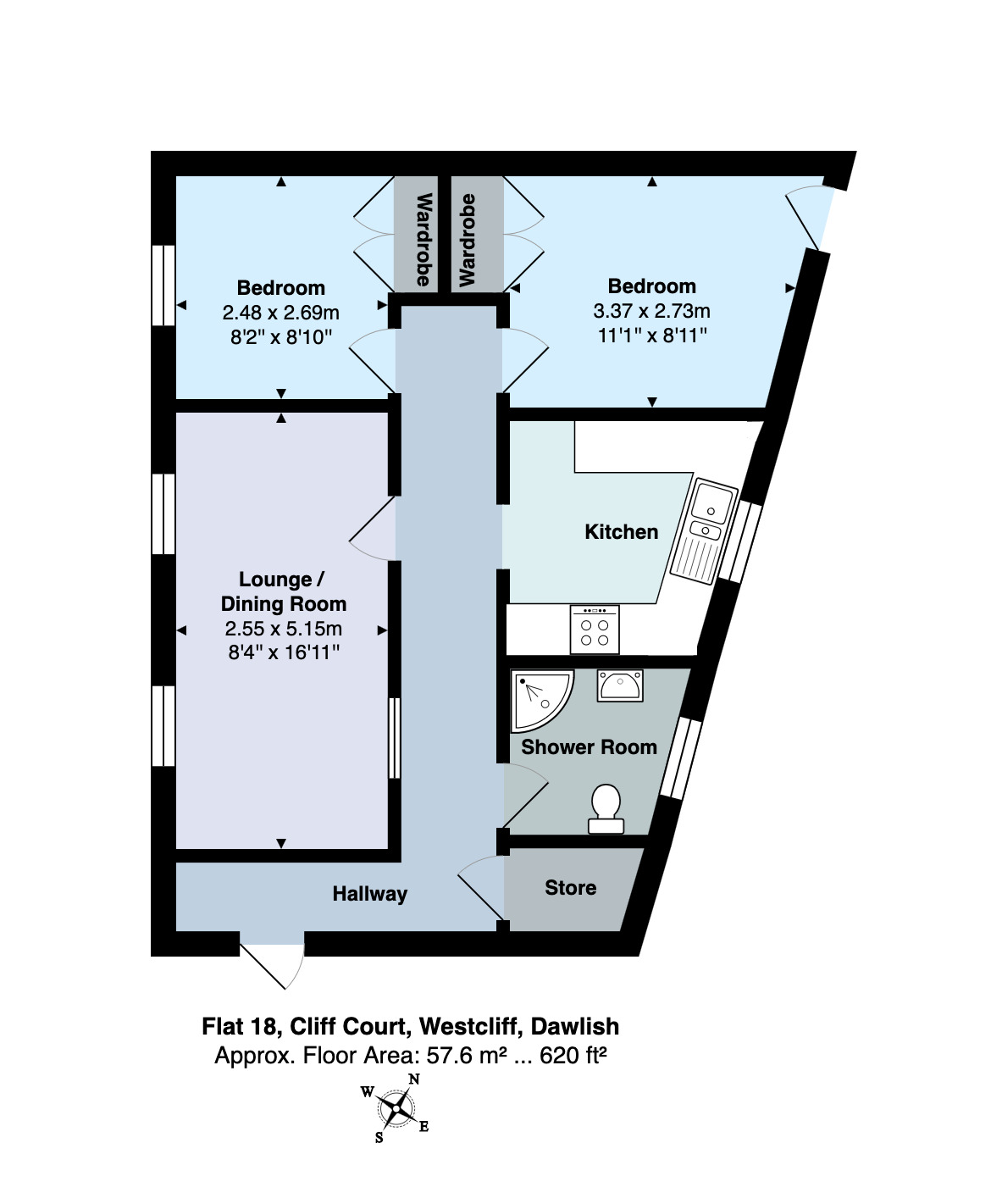 18 Cliff Court, West Cliff, Dawlish floorplan