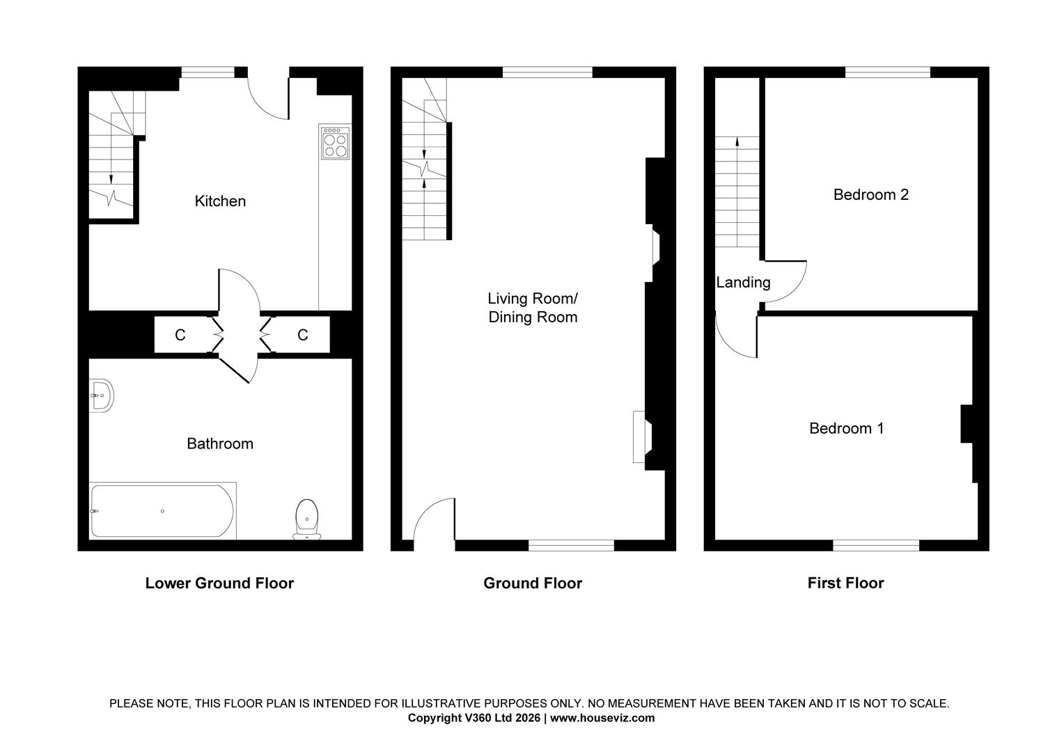2, Priory Cottages, Launceston floorplan