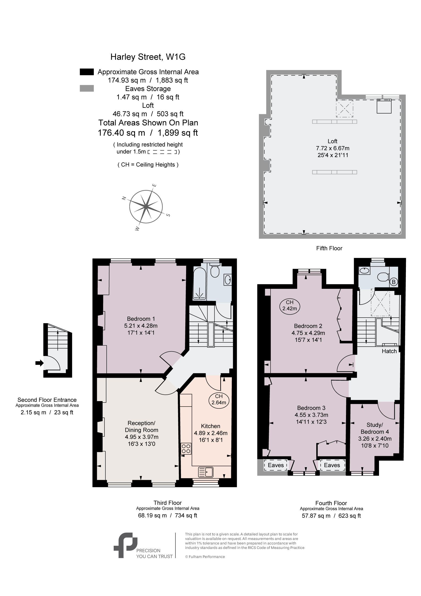Flat 4, 50, Harley Street, London floorplan