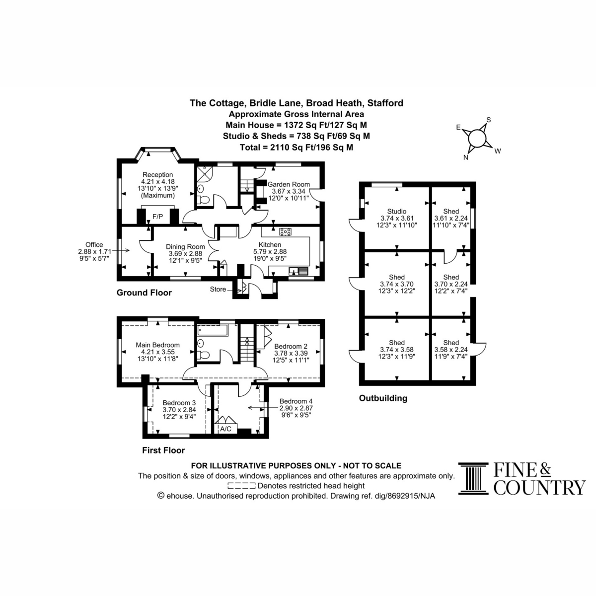 The Cottage, Bridle Heath, Staffordhire floorplan