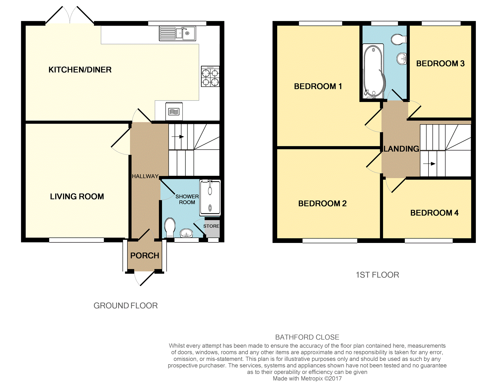 4 Bedrooms Terraced house for sale in Bathford Close, Eastbourne BN23