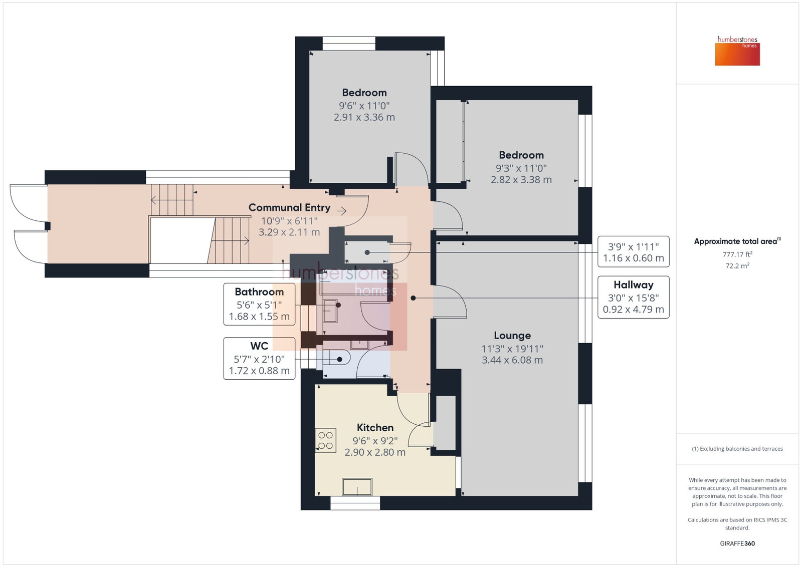 Flat 7 Old Church Court, 46 St. Peters Road, Harborne floorplan