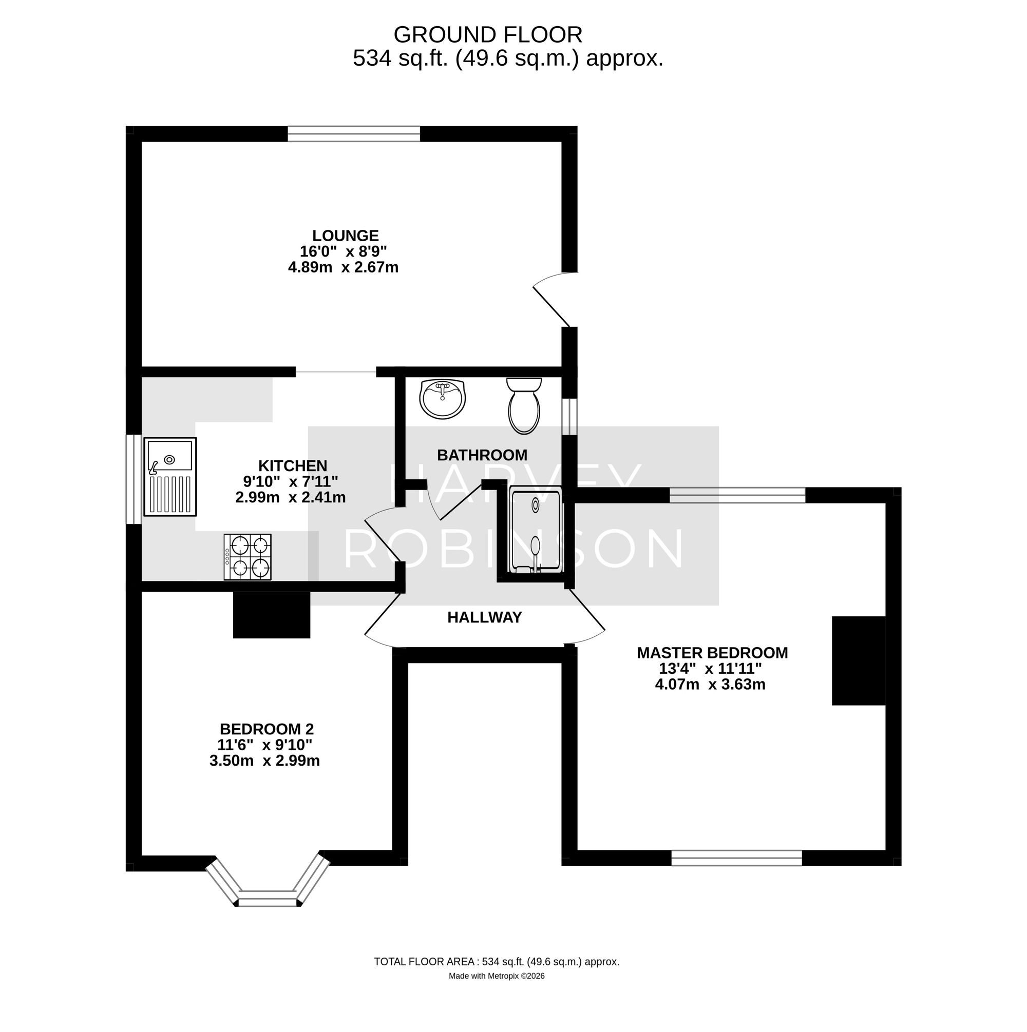 5b Brookside, Huntingdon floorplan