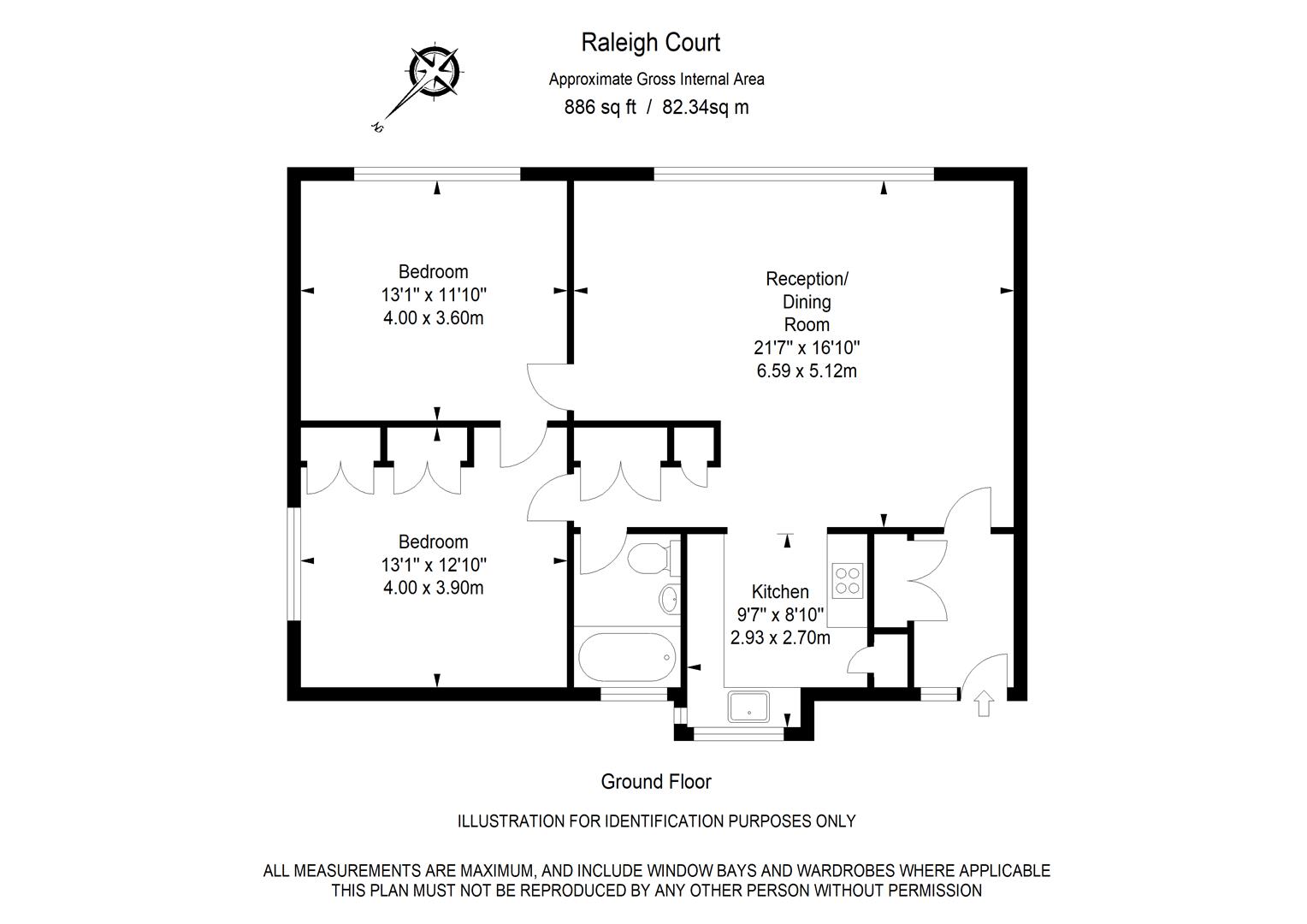 Flat 2, Raleigh Court, Lymer Avenue, LONDON floorplan