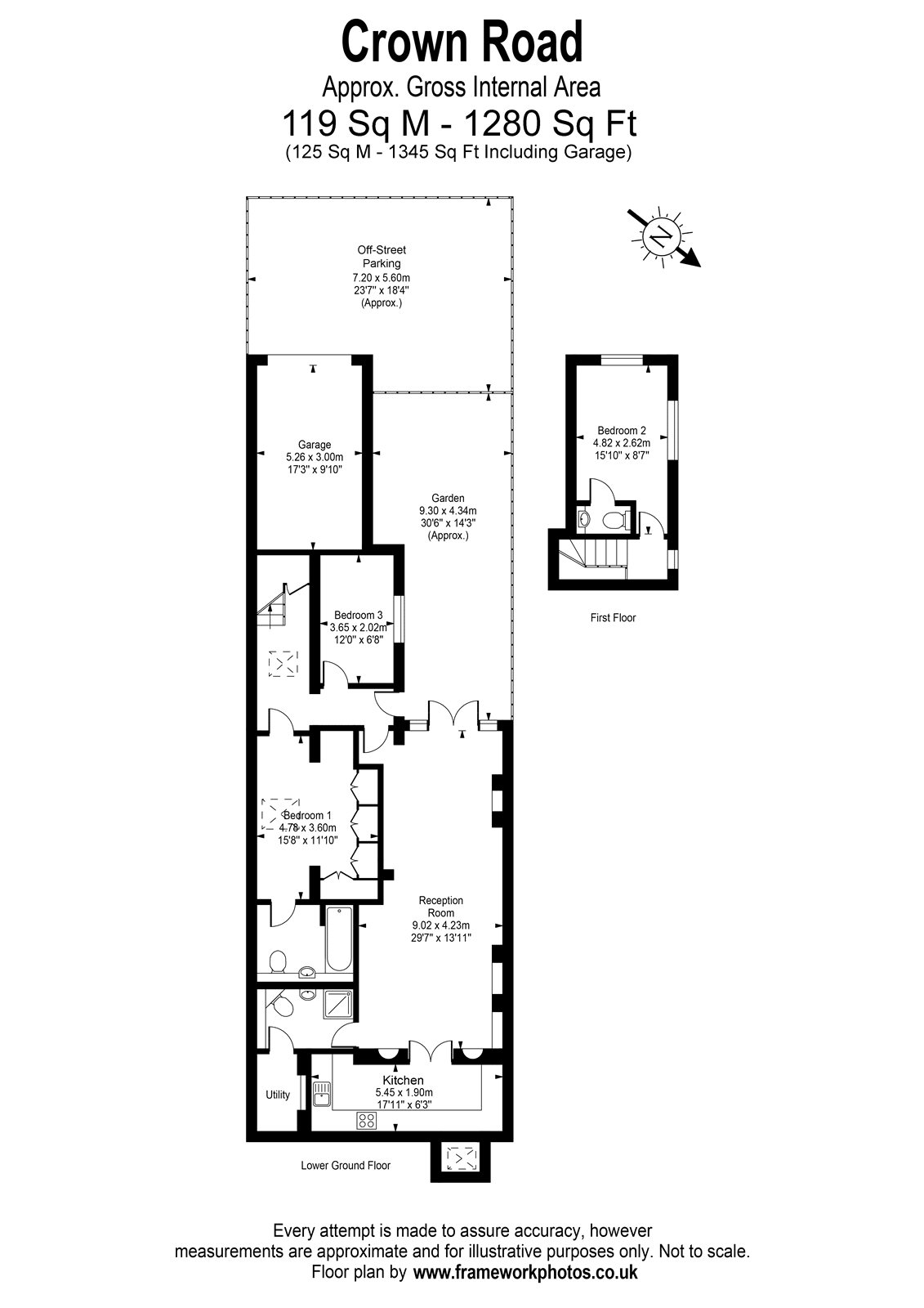 3 Bedrooms Flat to rent in Crown Road, St Margarets, Middlesex TW1