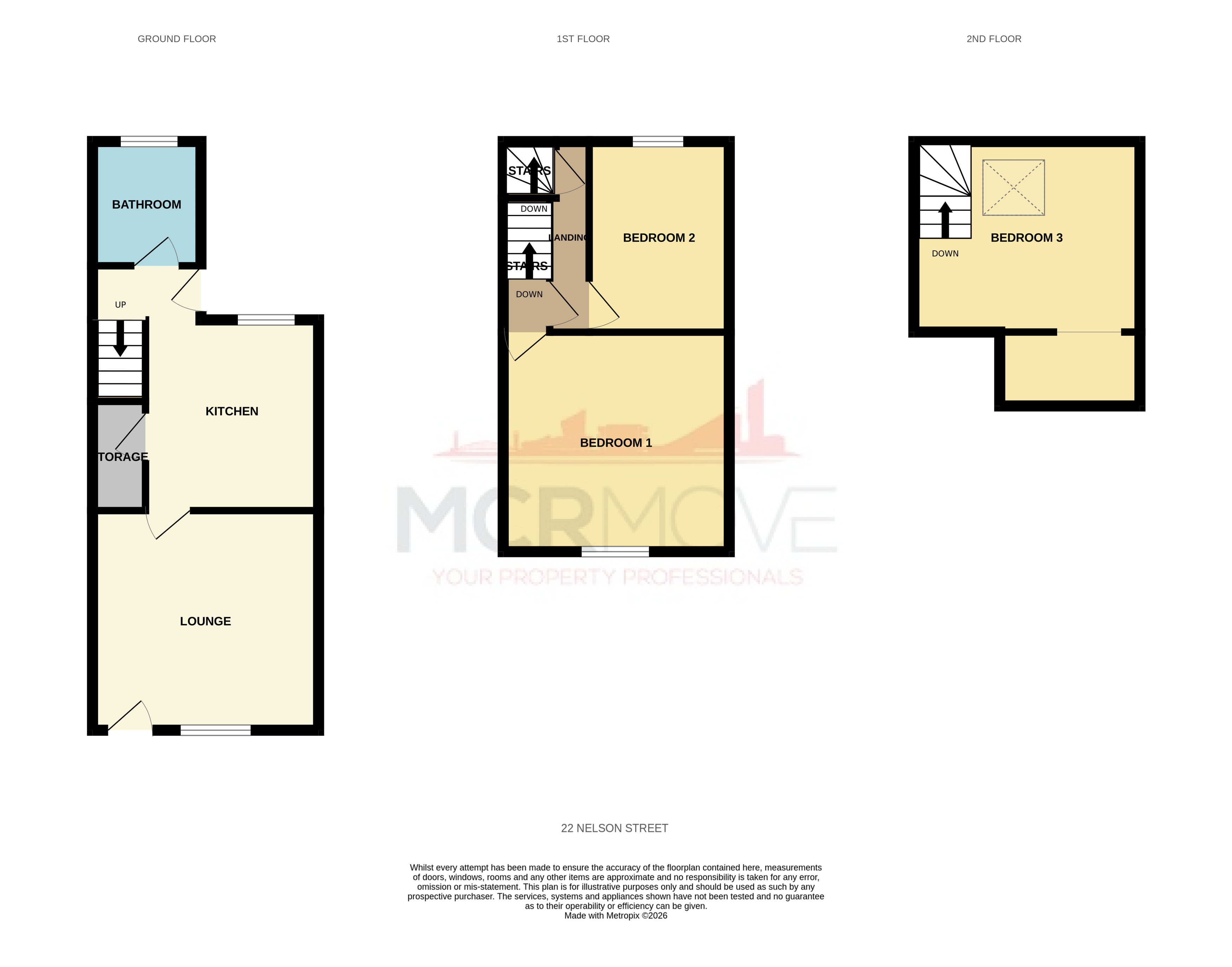 22, Nelson Street, Chesterfield floorplan