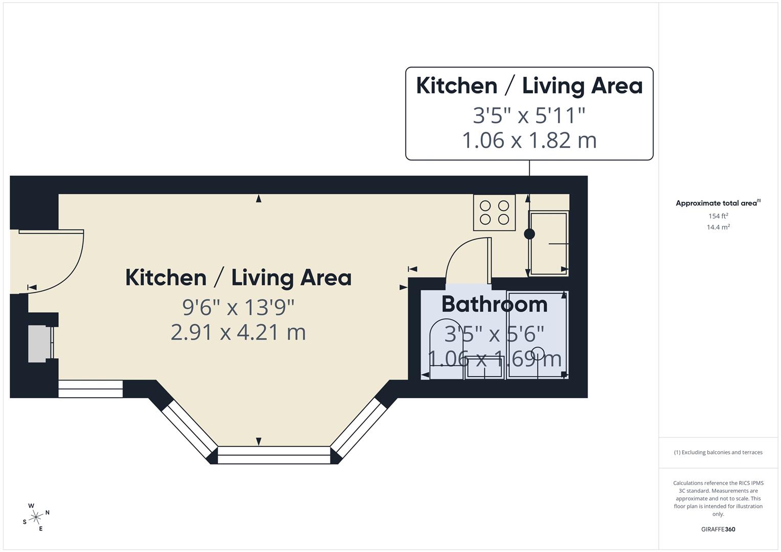 Flat 7, 114, Marine Parade, Brighton floorplan