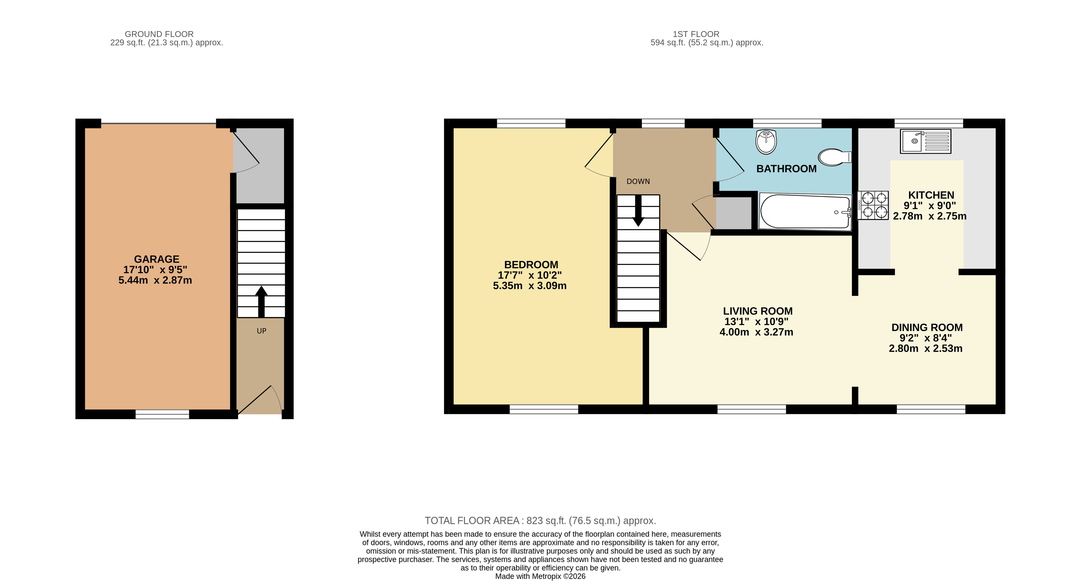 63, Oriel Close, Wolverton floorplan