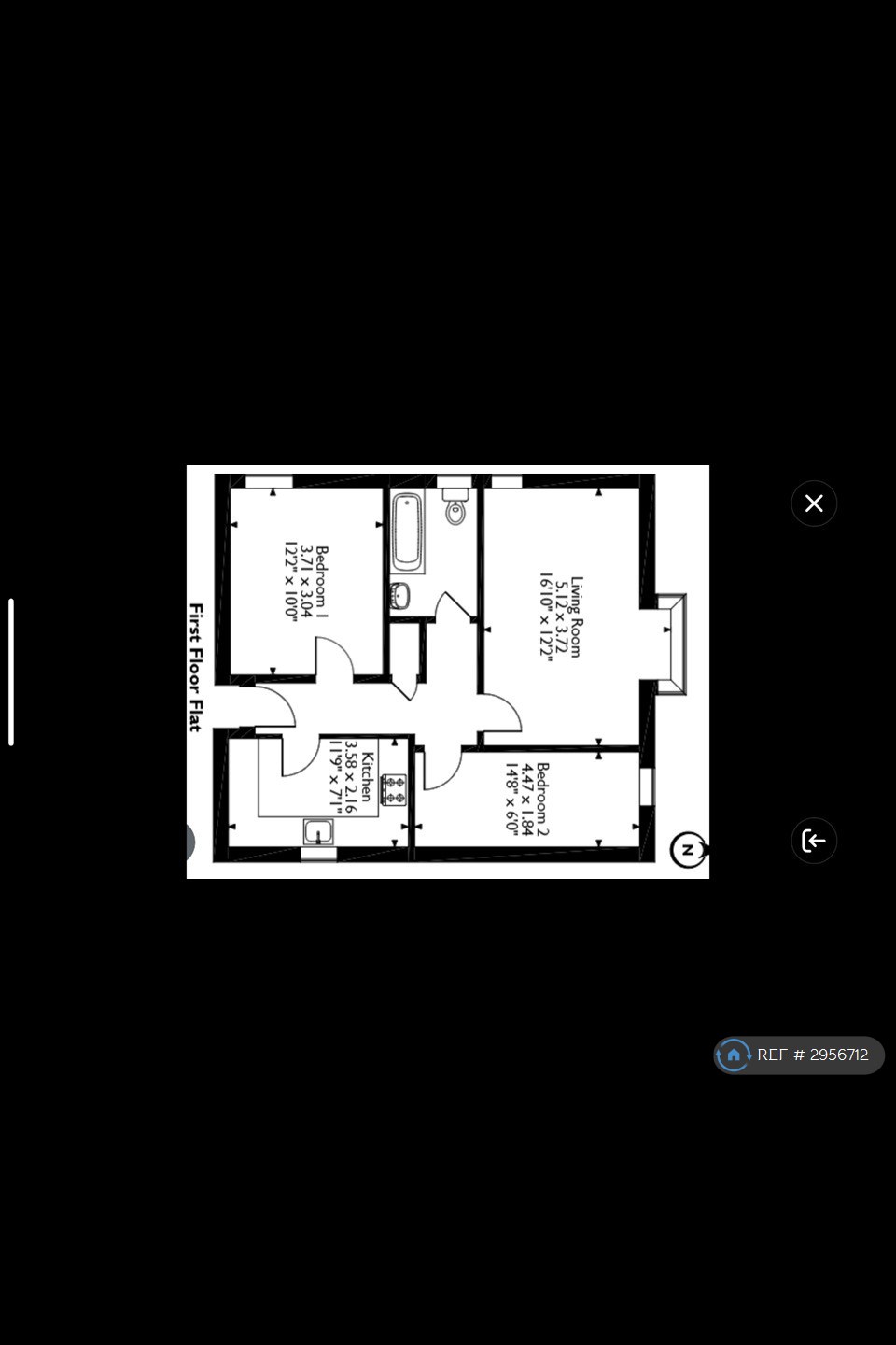 Flat   Ormond Avenue, Hampton floorplan