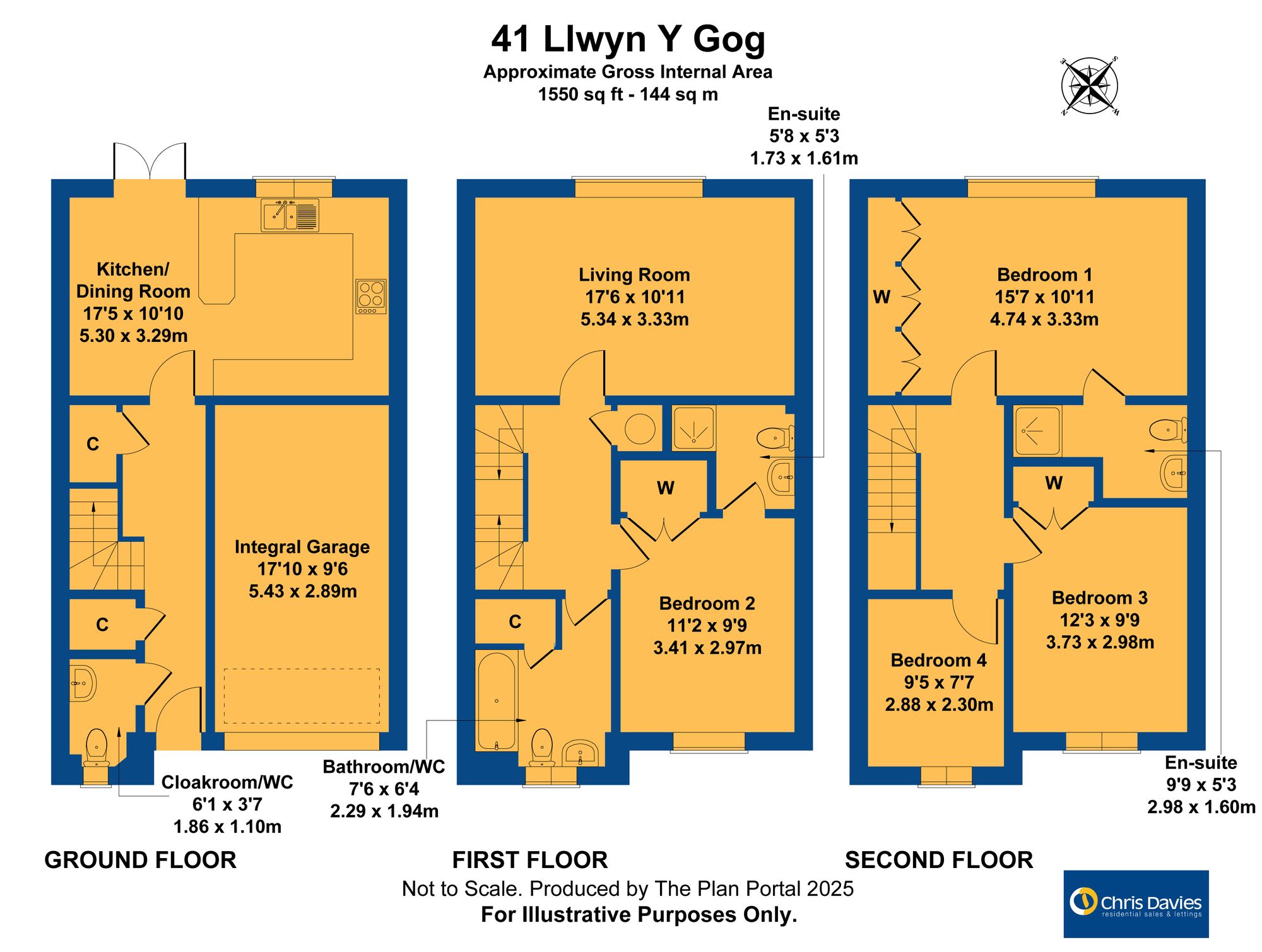 41 Llwyn Y Gog, Barry floorplan