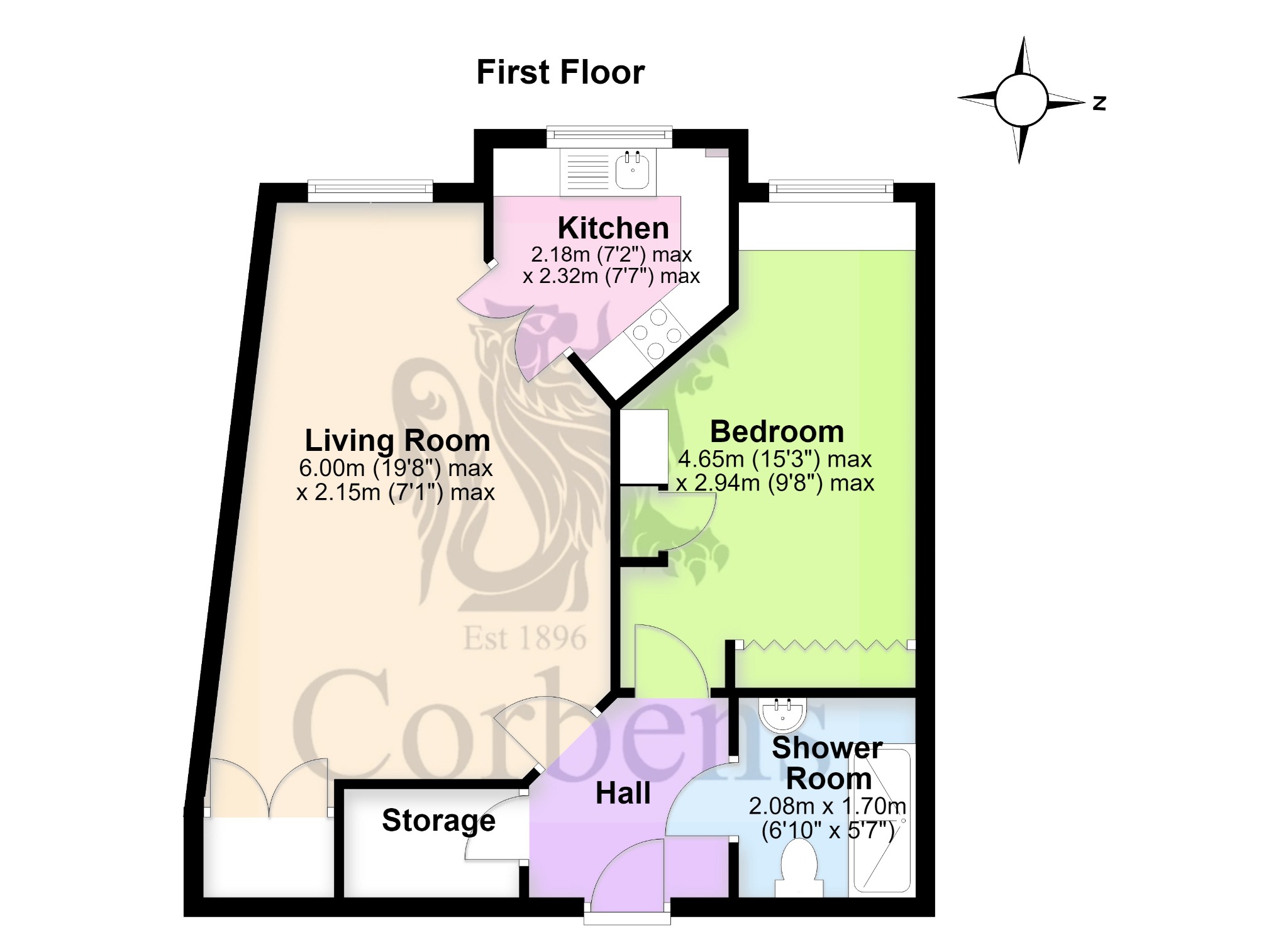 37 St Aldhelms Court, De Moulham Road, Swanage floorplan