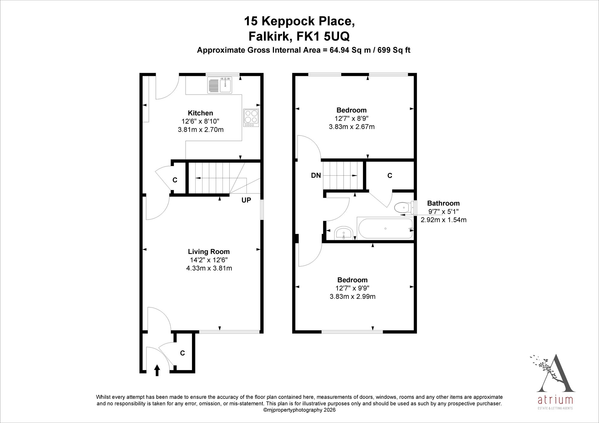 15 Keppock Place, Falkirk floorplan