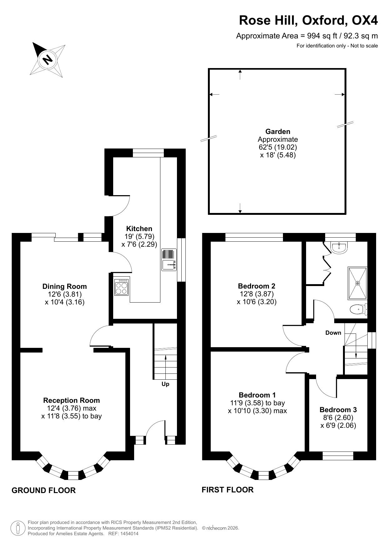 19, Rose Hill, Oxford floorplan