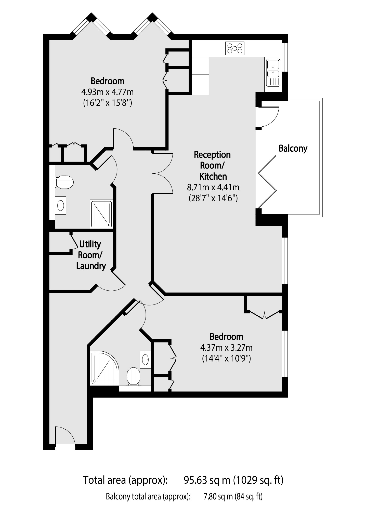 Flat 7, Levana Lodge, 53, Calshot Way, Enfield floorplan