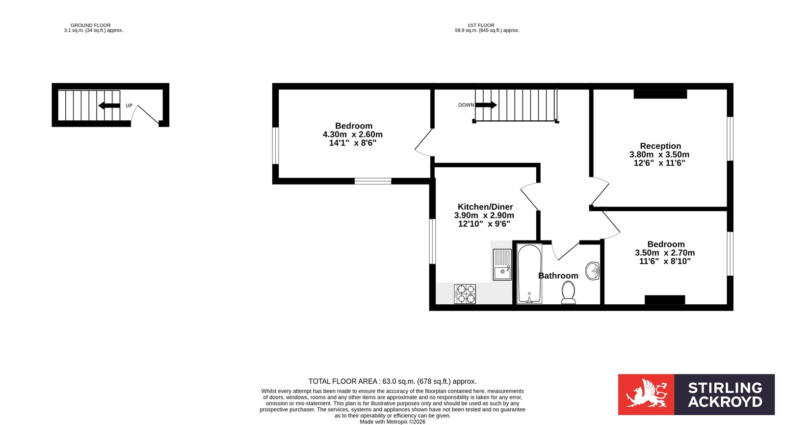 83B, Wellesley Road, Croydon floorplan