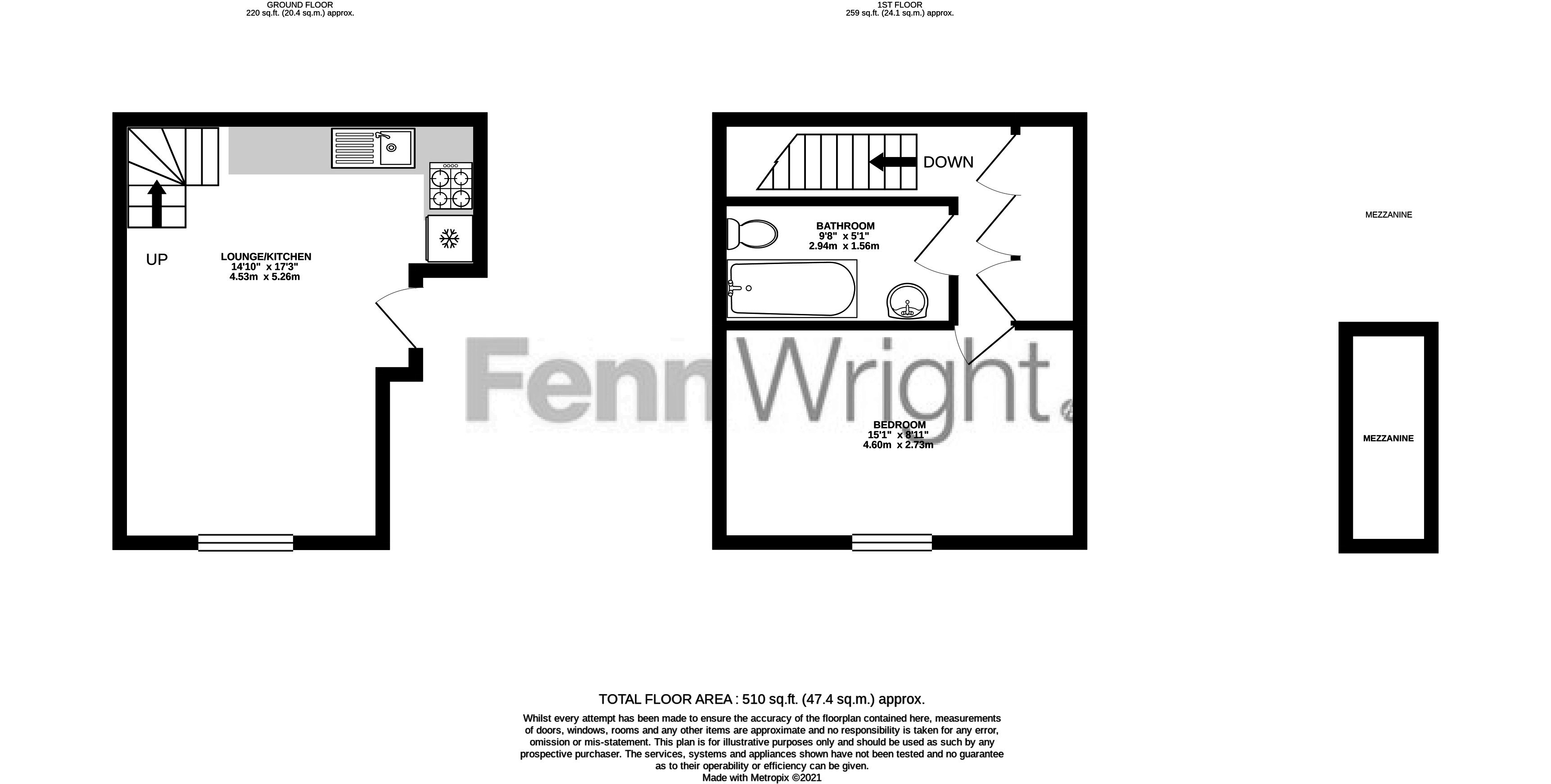 Flat 2 Chapel House, 2B, Maldon Road, Witham floorplan