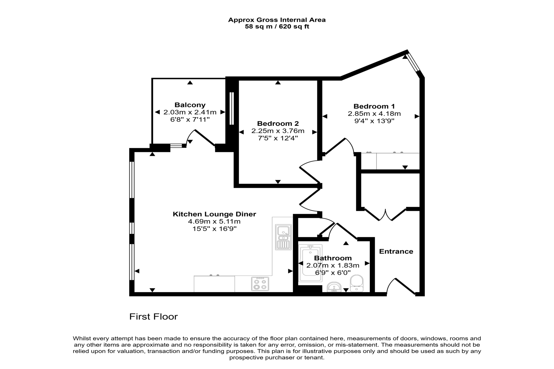Flat 18, Dominion Court 763 London Road, Hounslow floorplan