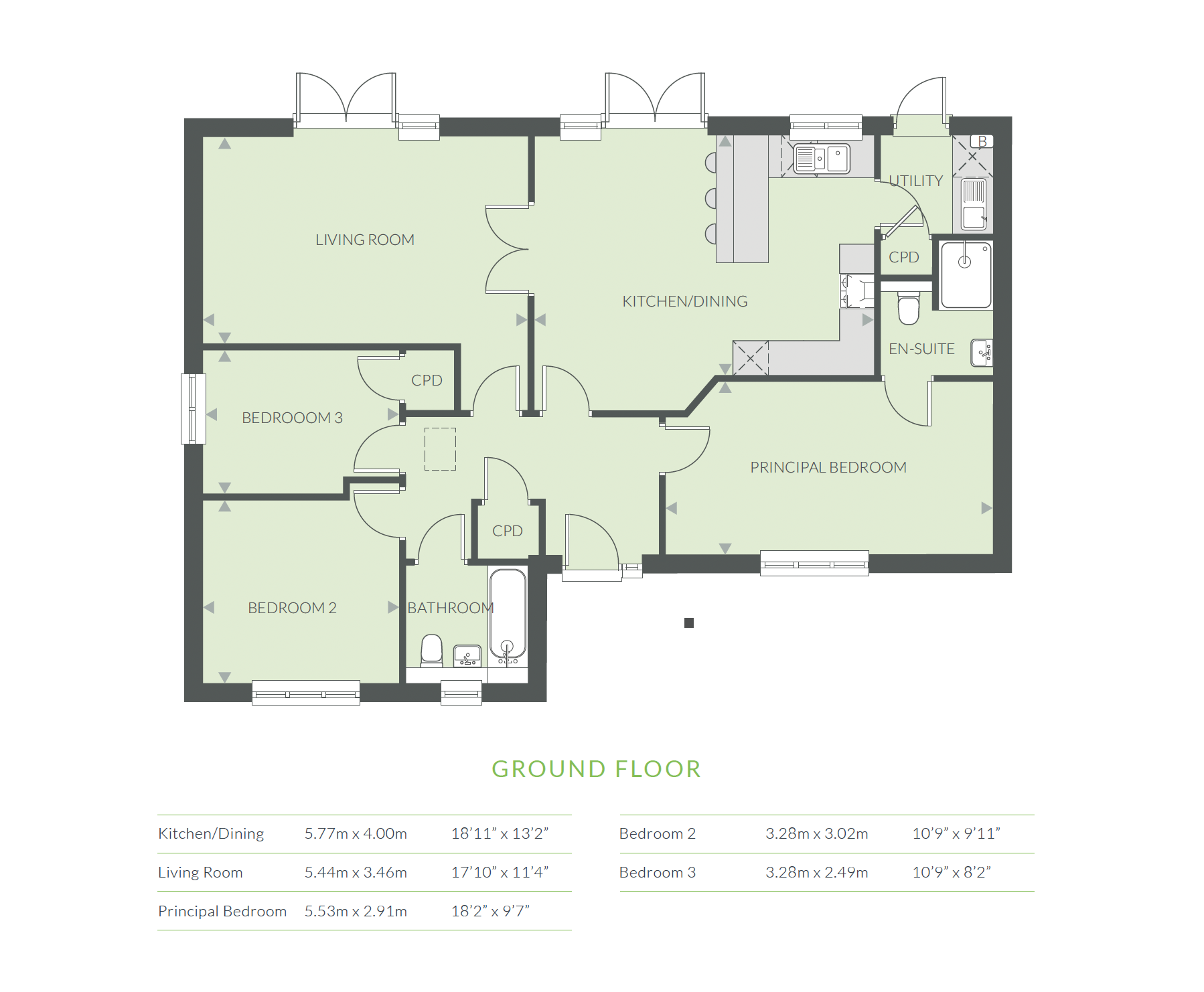 St Petroc, Padstow floorplan