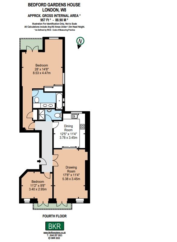 Bedford Gardens House, 13 Bedford Gardens, London W8, 2 bedroom flat