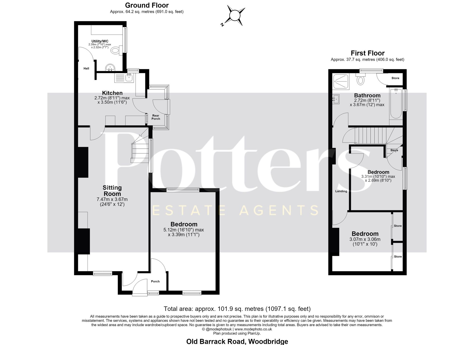 3 Old Barrack Road, Woodbridge floorplan