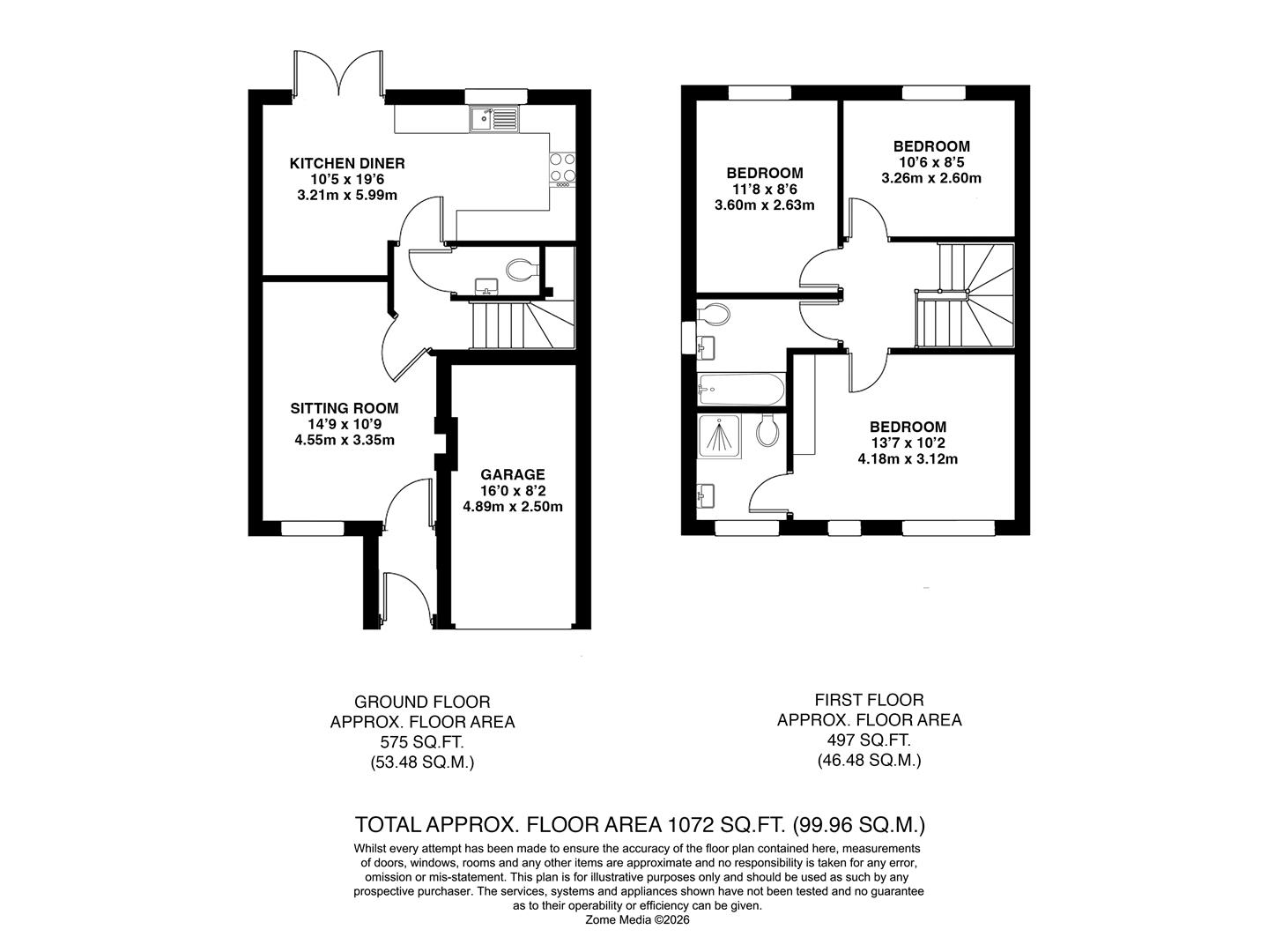 10, Roffe Close, Paddock Wood floorplan