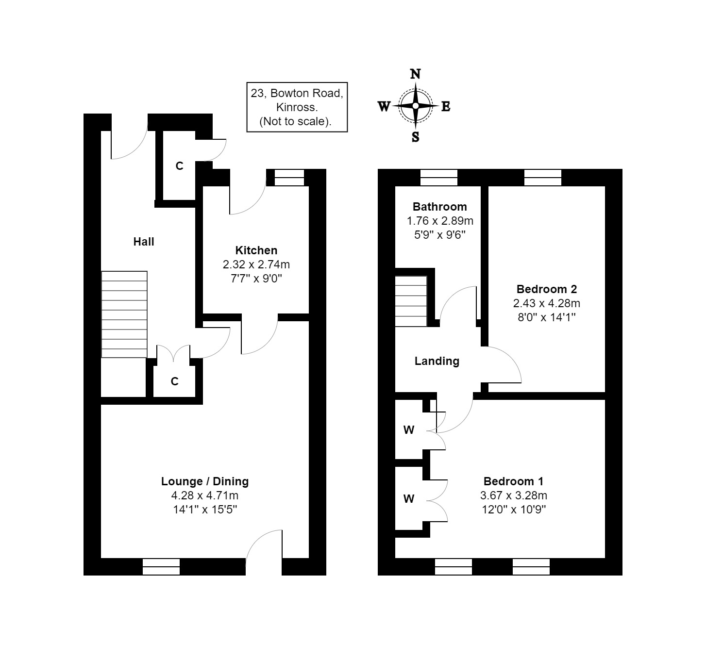 Bowton Road, Kinross KY13, 2 bedroom end terrace house for sale
