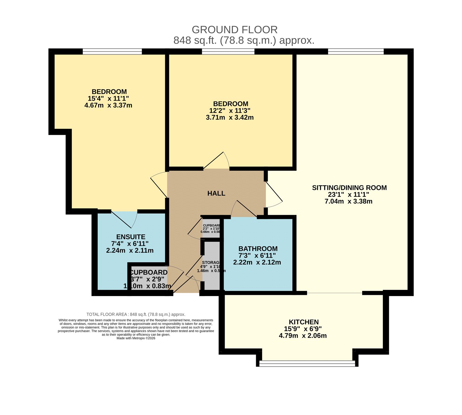 Flat 8, Stokes House, 7, Abbess Way, Hampshire floorplan