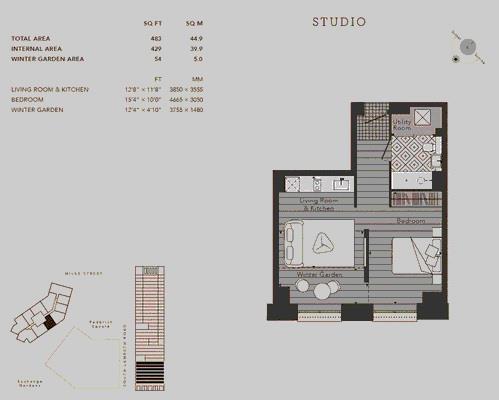 0 Bedrooms Studio for sale in Keybridge Lofts, South Lambeth Road, Vauxhall SW8