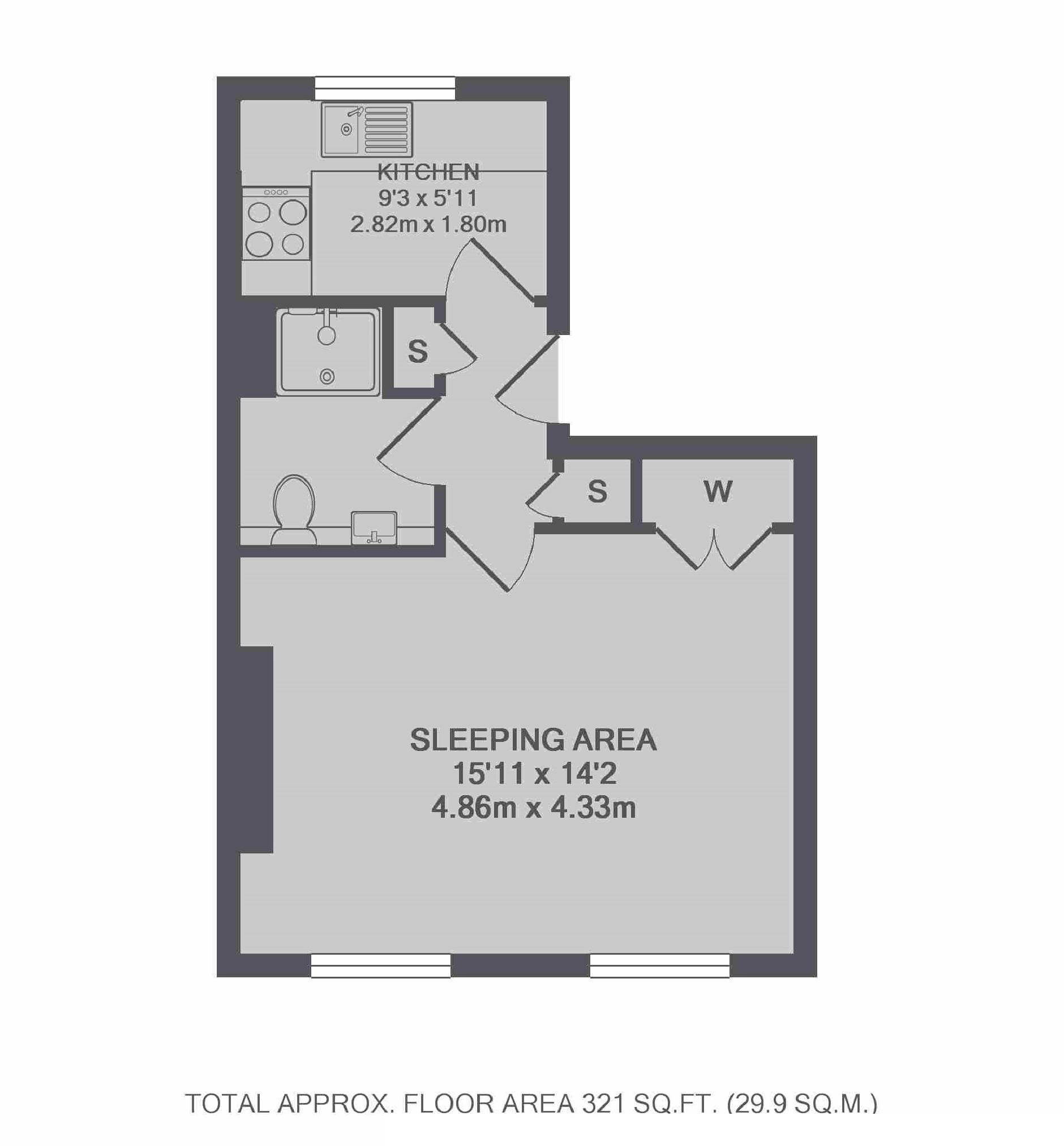 Flat 3, 33, Crawford Street, London floorplan