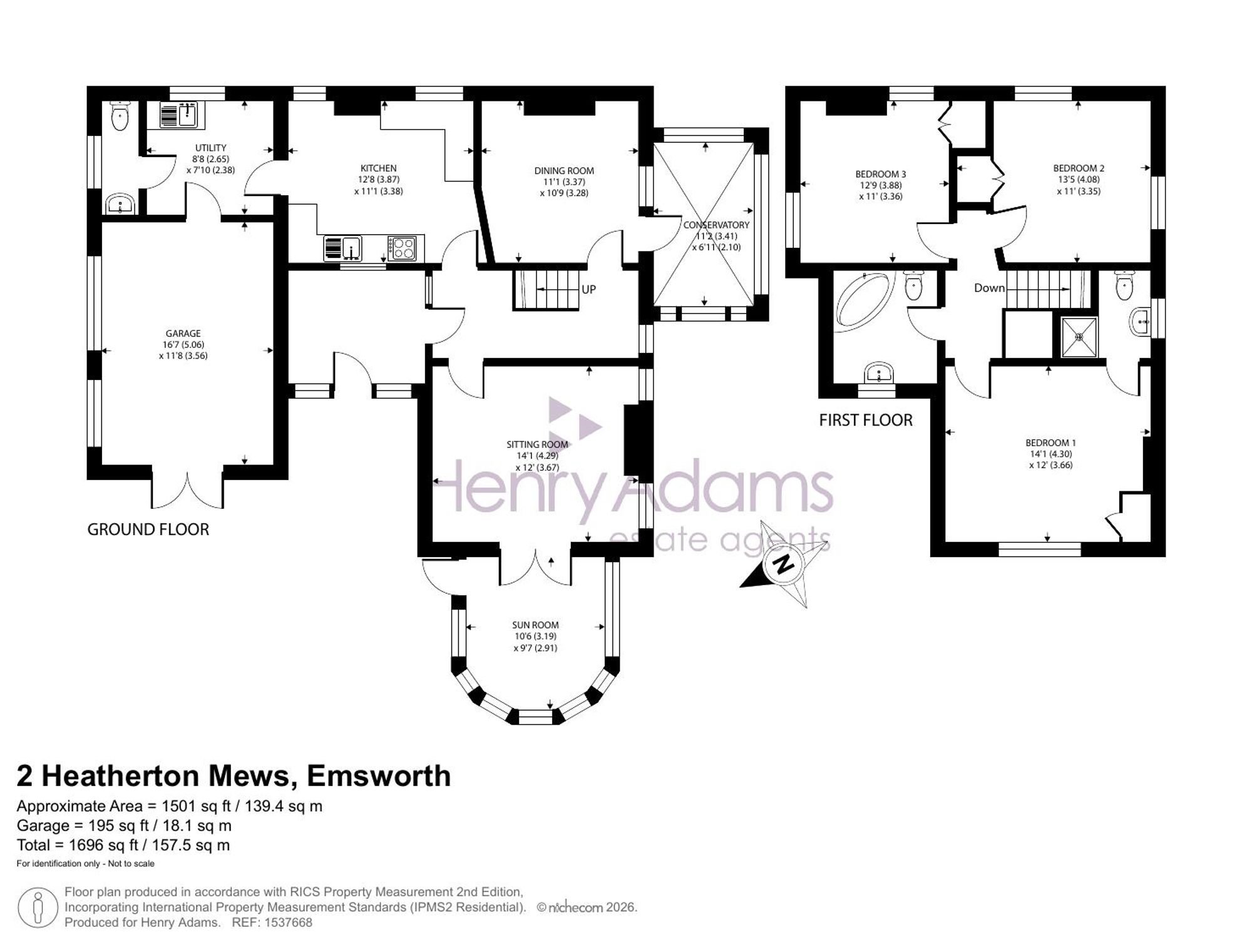 2 Heatherton Mews, Emsworth floorplan